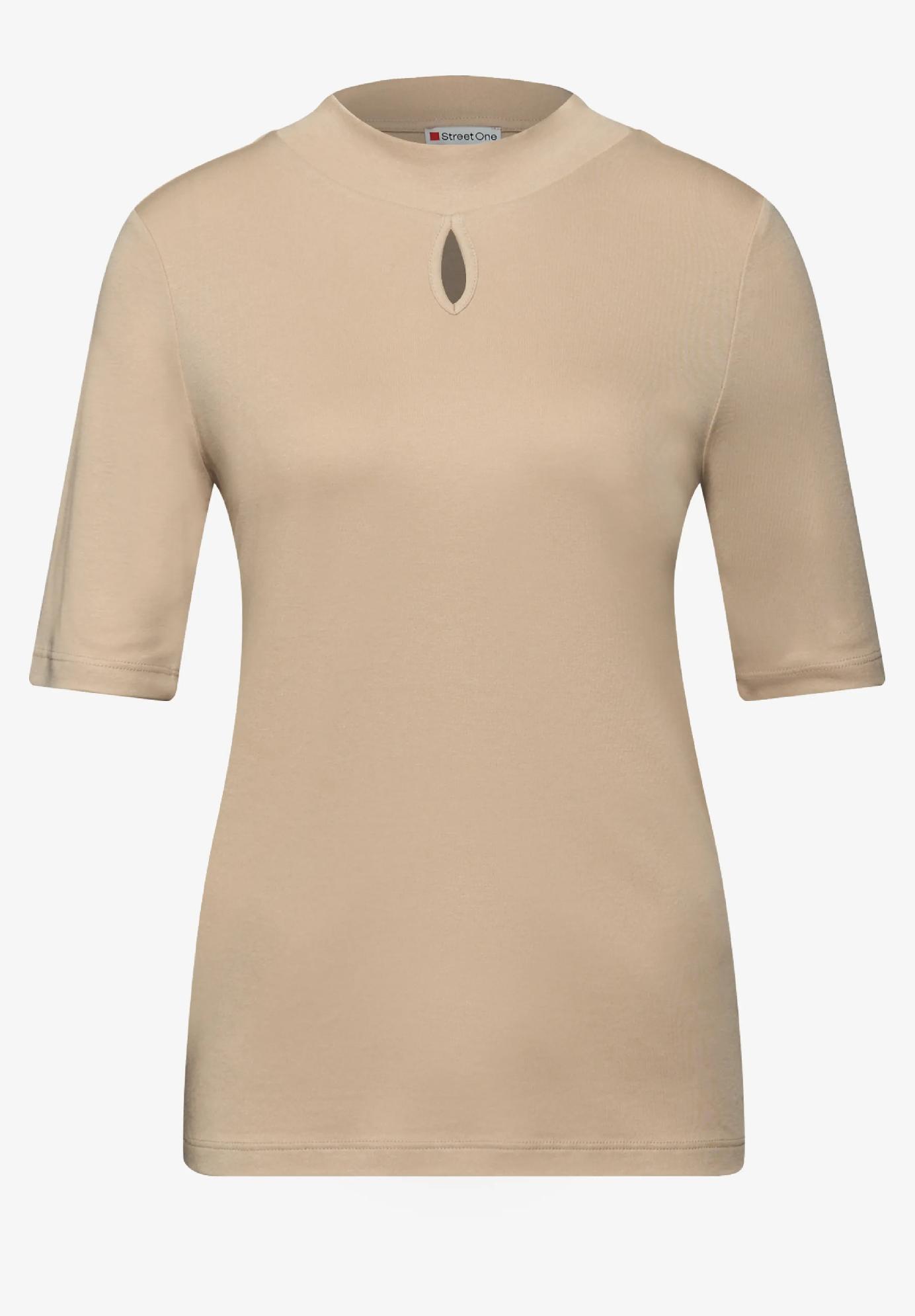 Street One tričko s výstrihom, bež