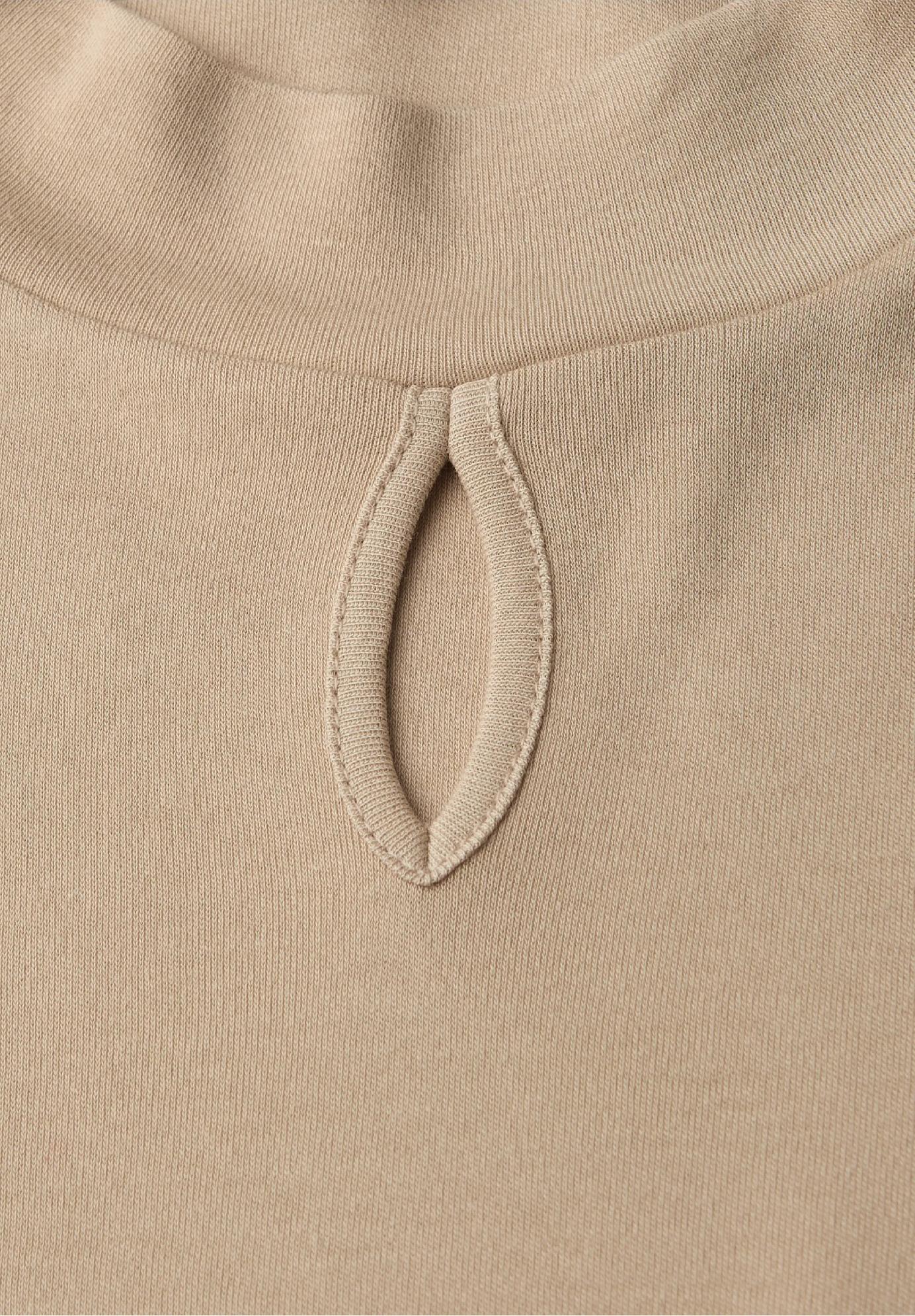 Street One tričko s výstrihom, bež