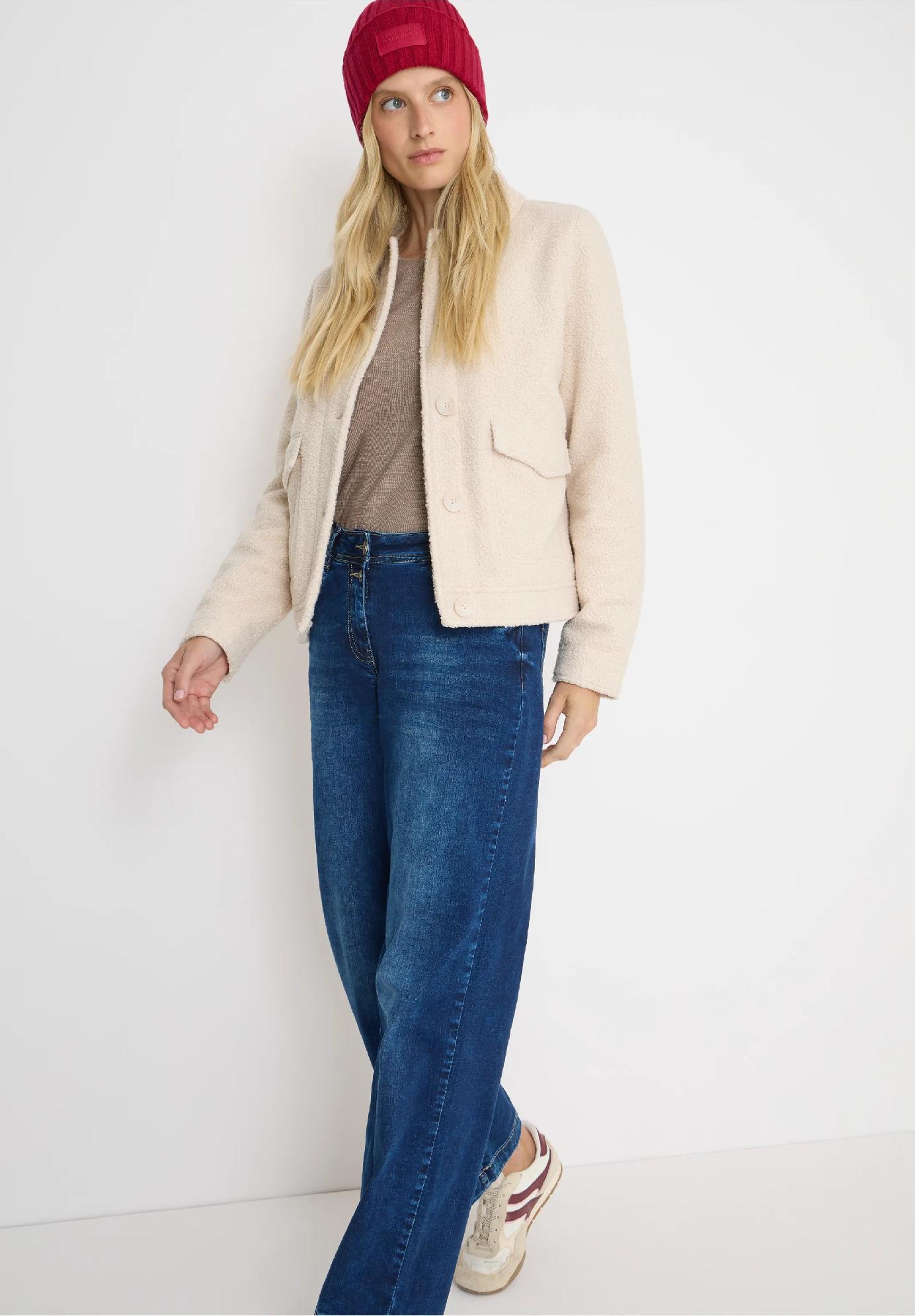 CECIL jednofarebná pletená čiapka, čer