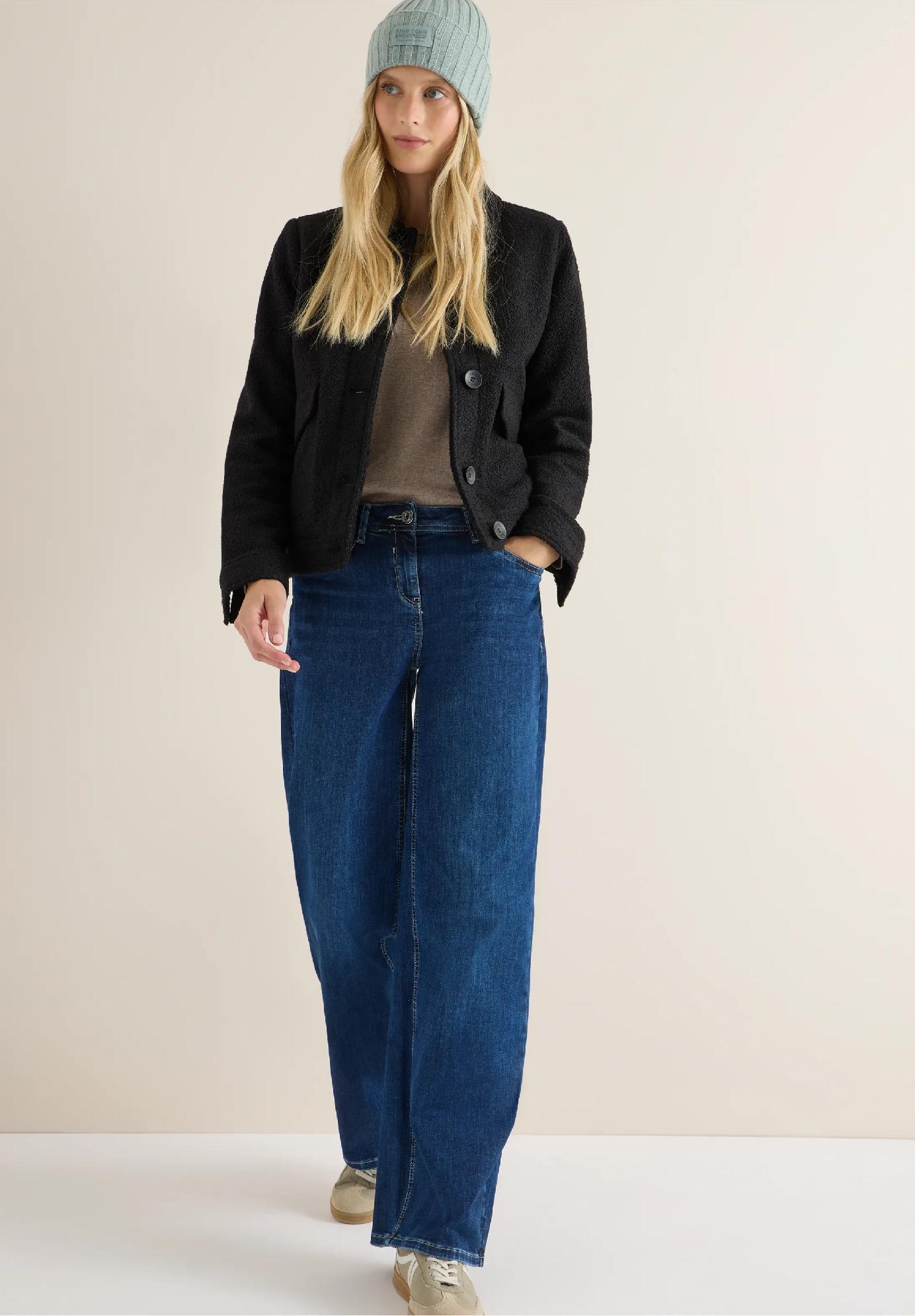 CECIL jednofarebná pletená čiapka, šalv