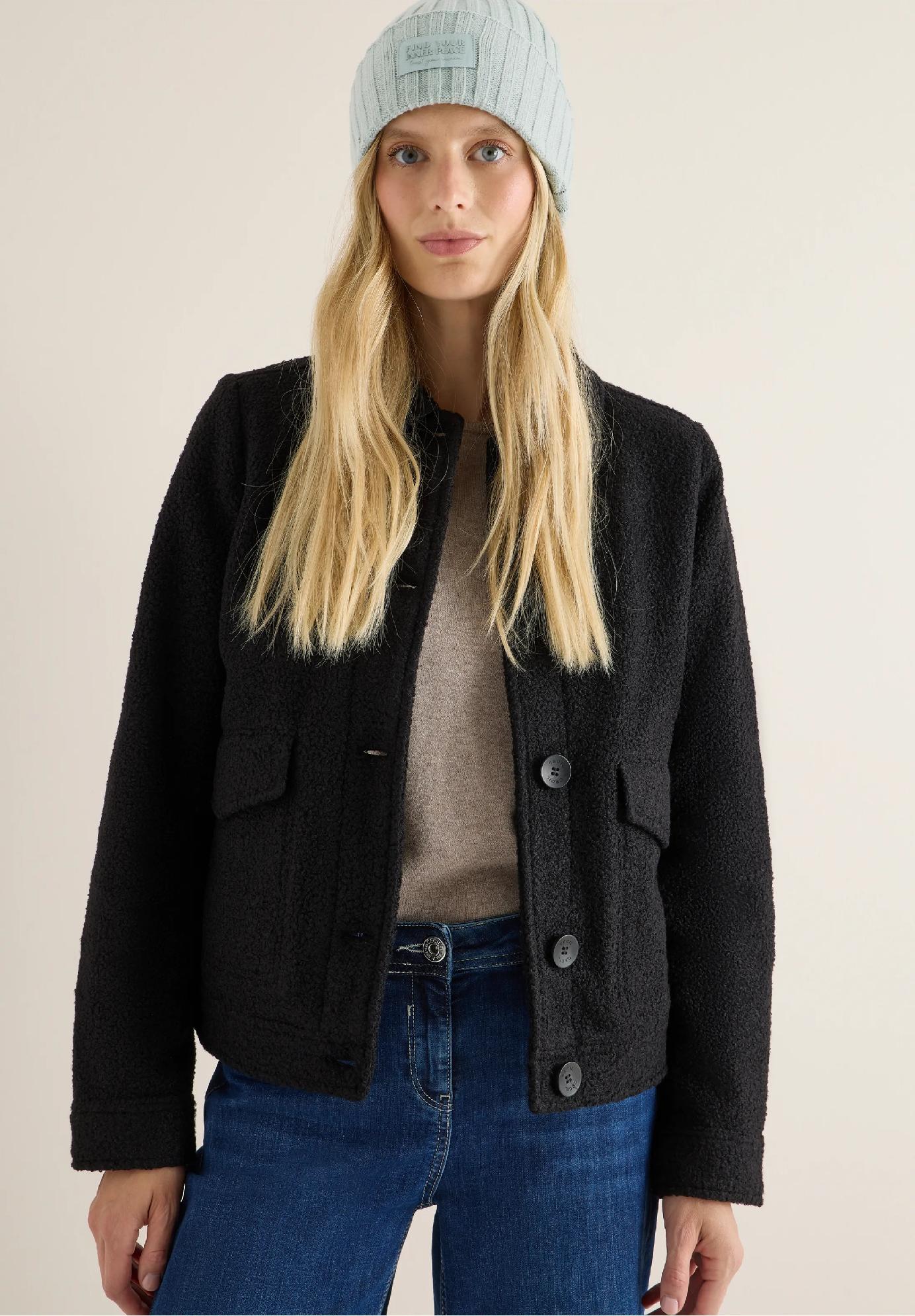 CECIL jednofarebná pletená čiapka, šalv