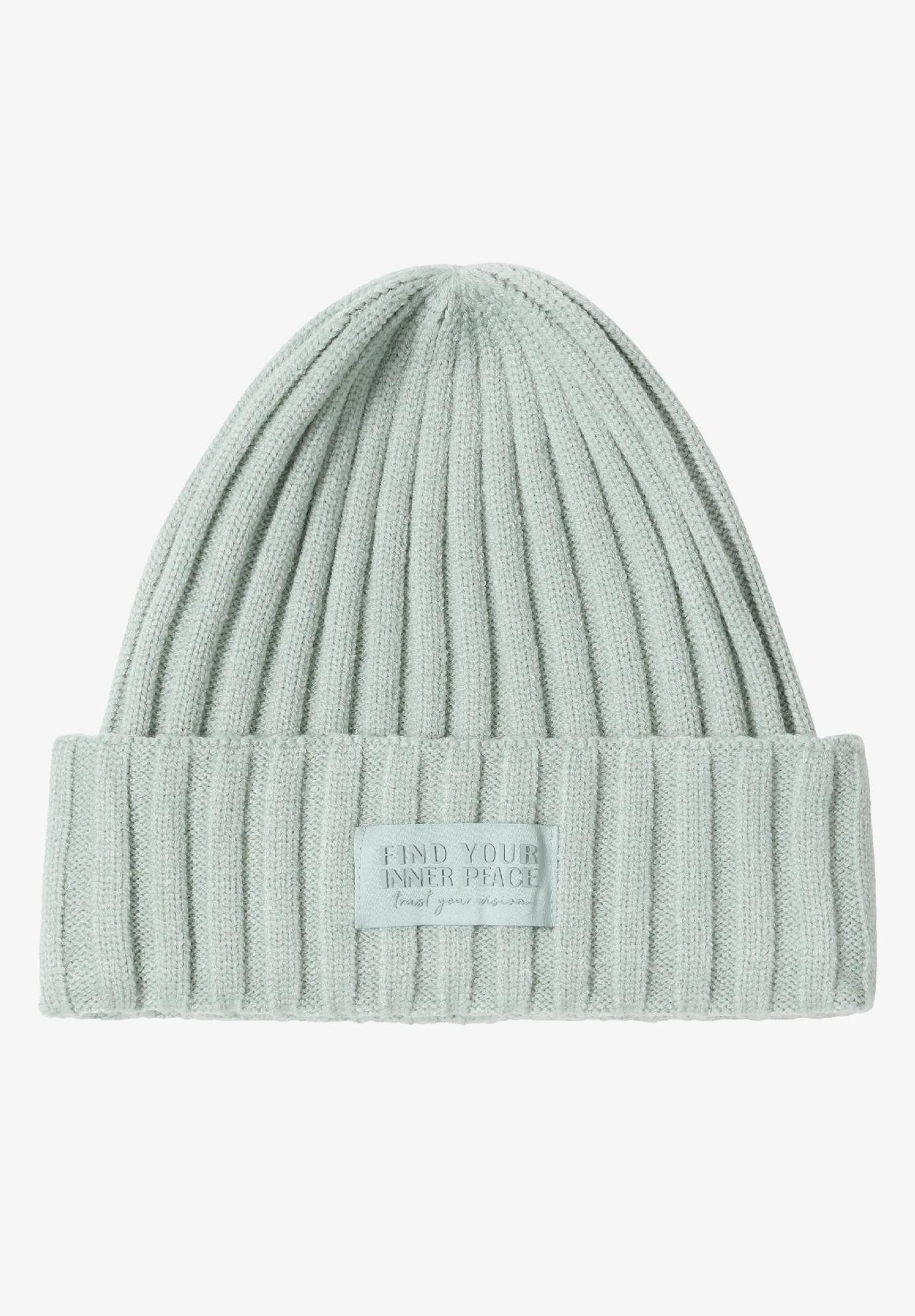 CECIL jednofarebná pletená čiapka, šalv