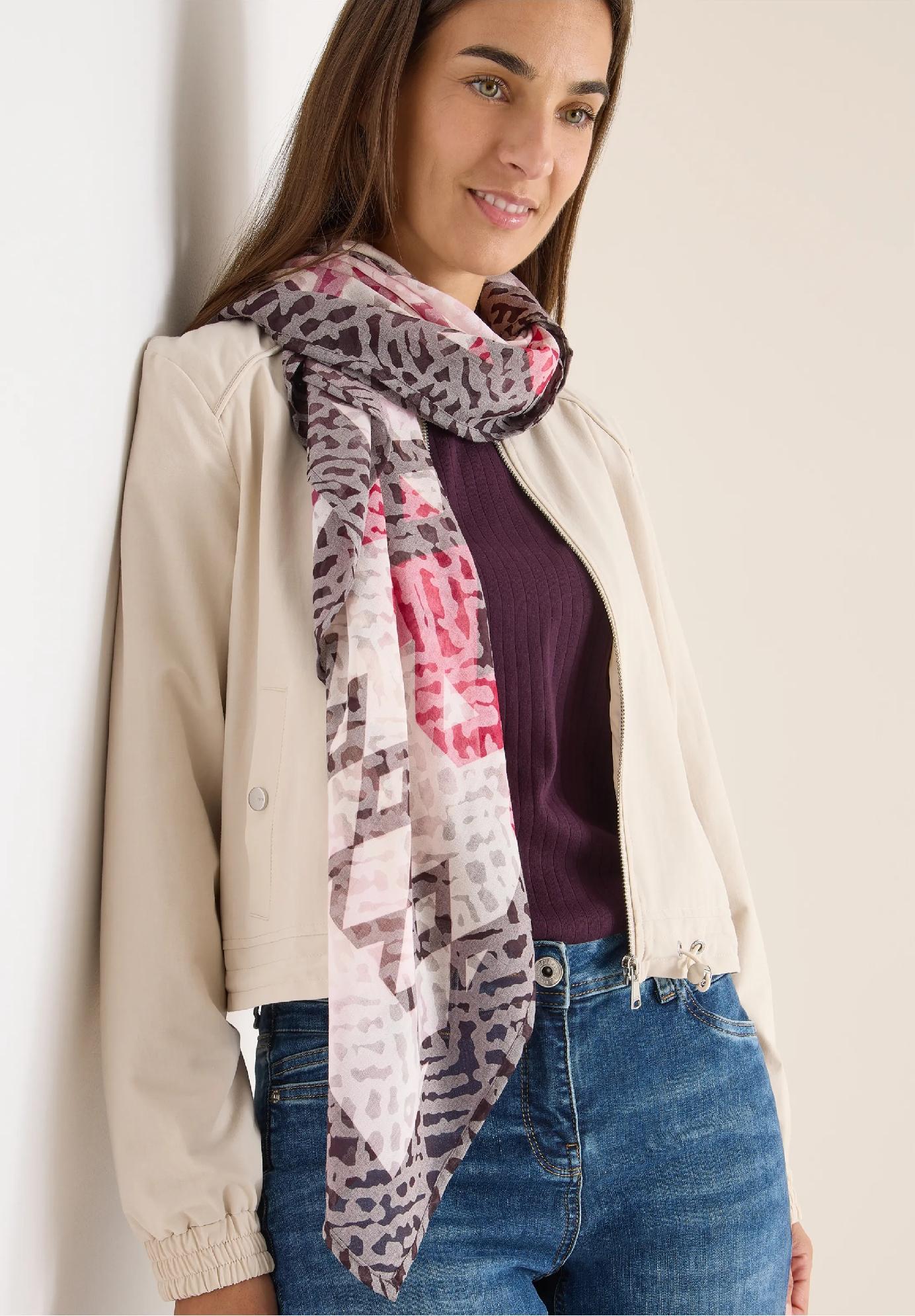 CECIL šál so vzorom burnout