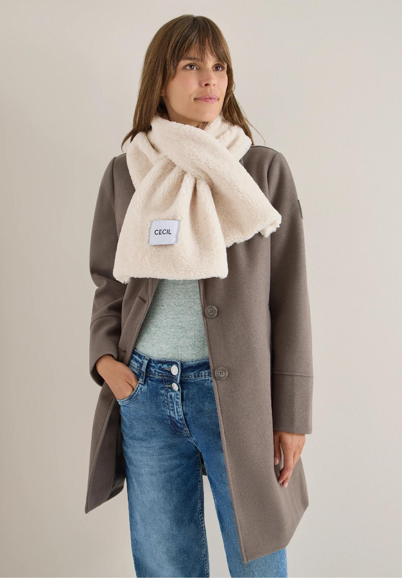 CECIL šál s plyšovým vzorom, van