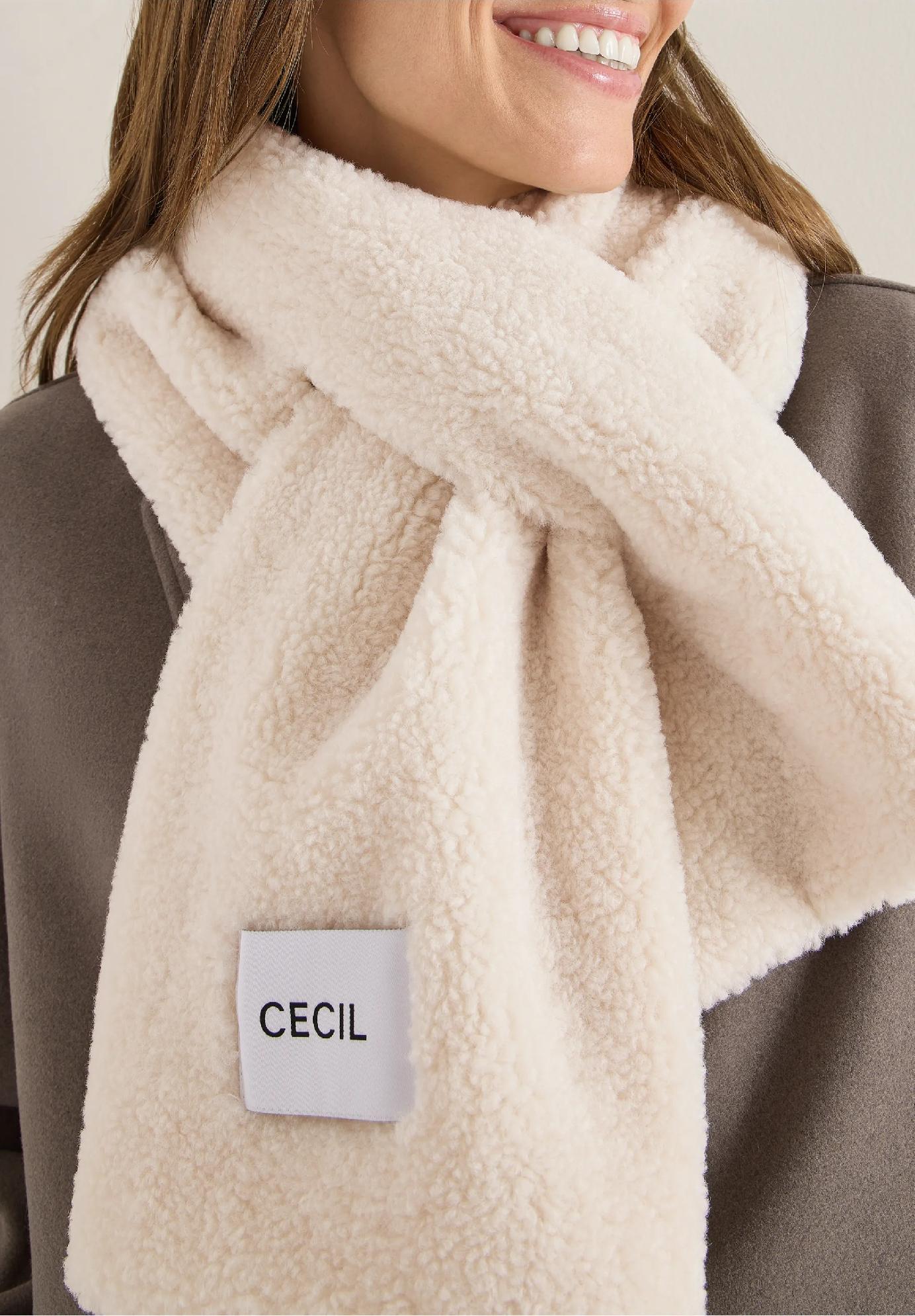 CECIL šál s plyšovým vzorom, van