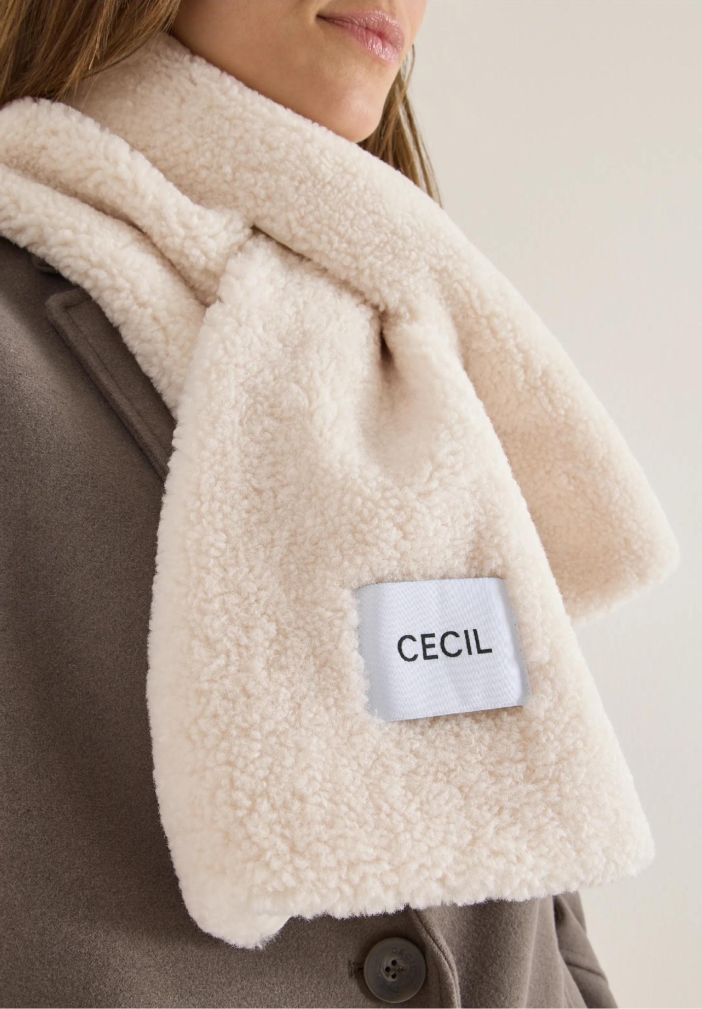 CECIL šál s plyšovým vzorom, van