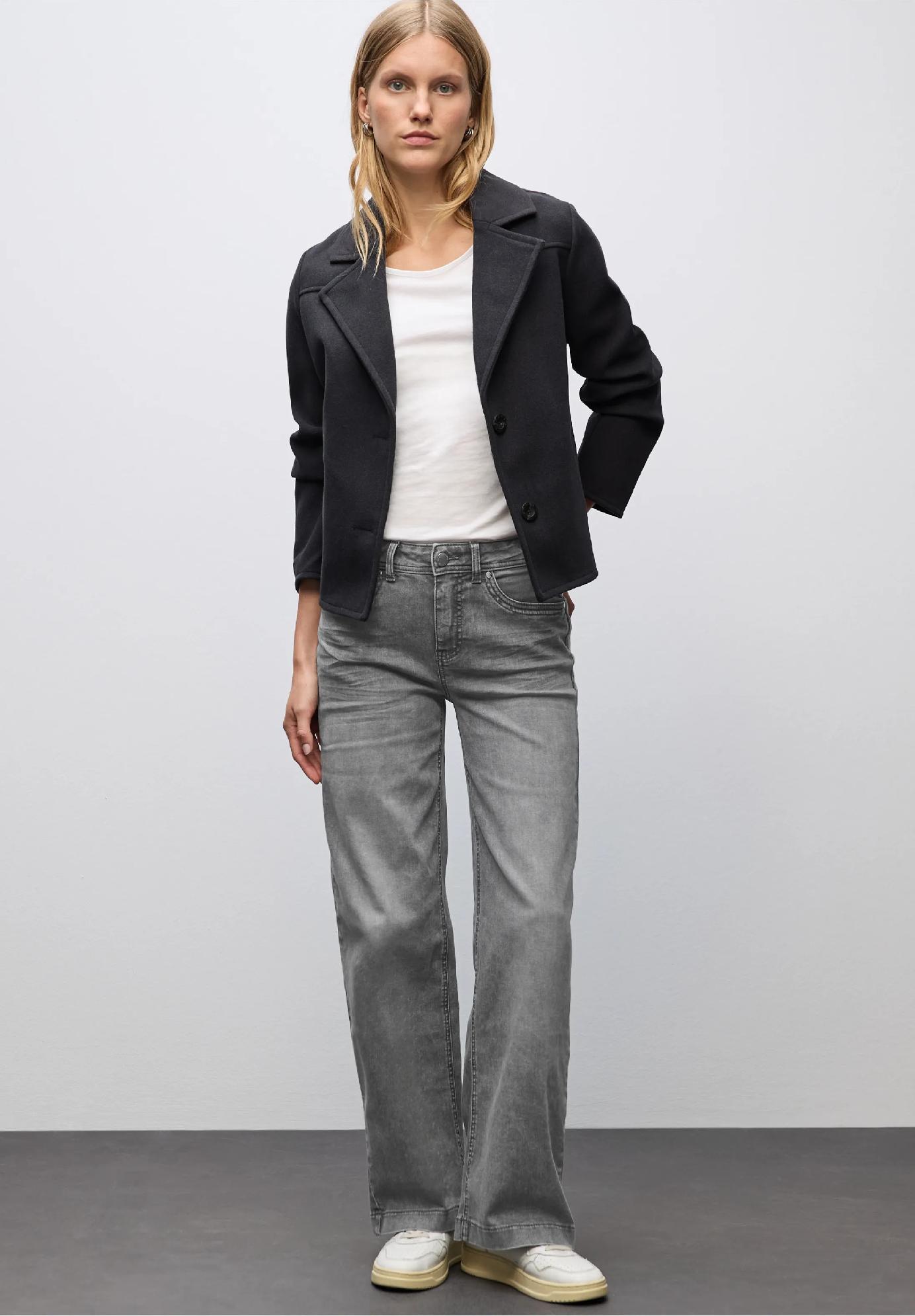 Street One široké džínsy, šedé