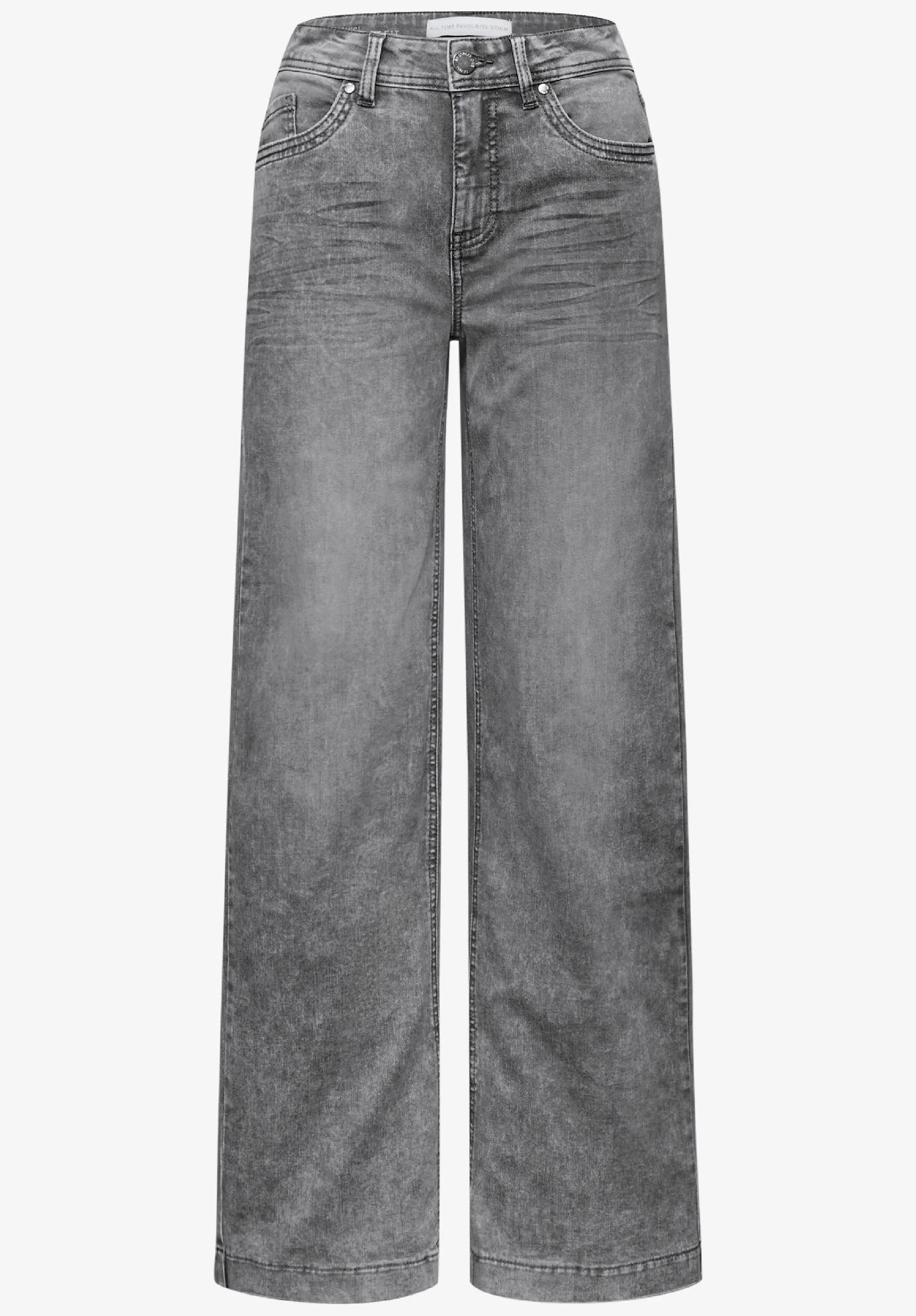 Street One široké džínsy, šedé
