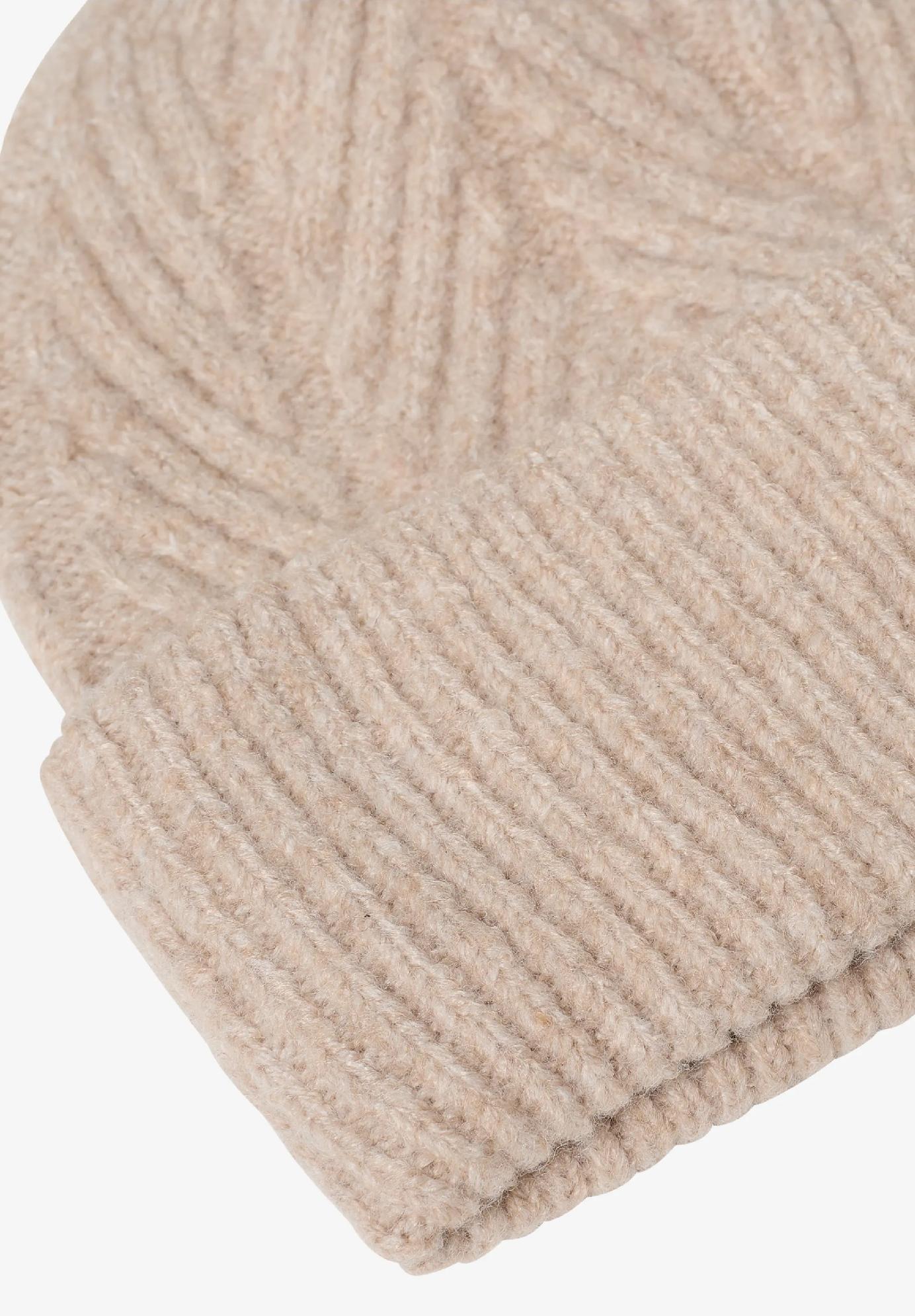 CECIL šruktúrovaná pletená čiapka, bež