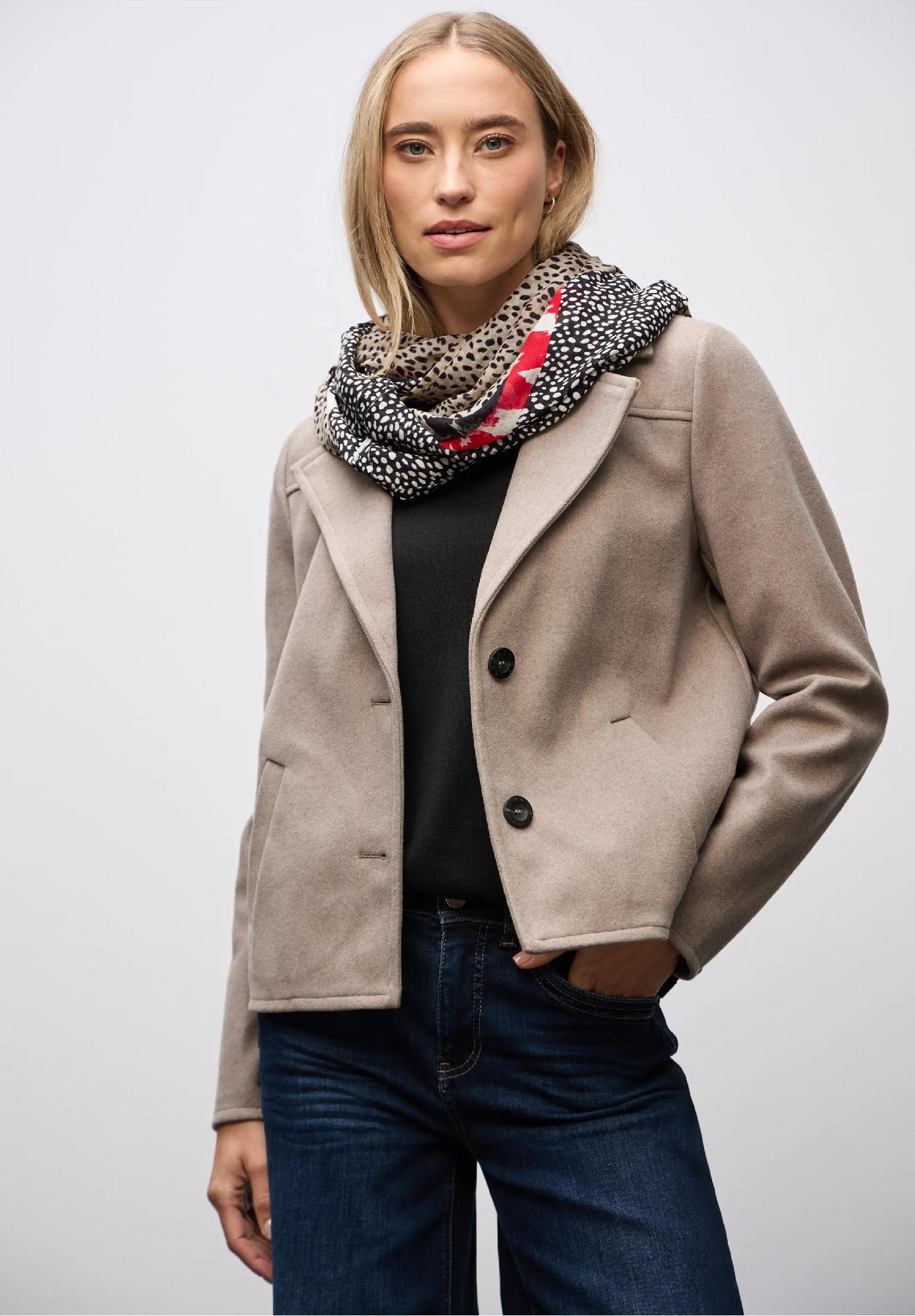 Street One vzorovaná šatka s očkami