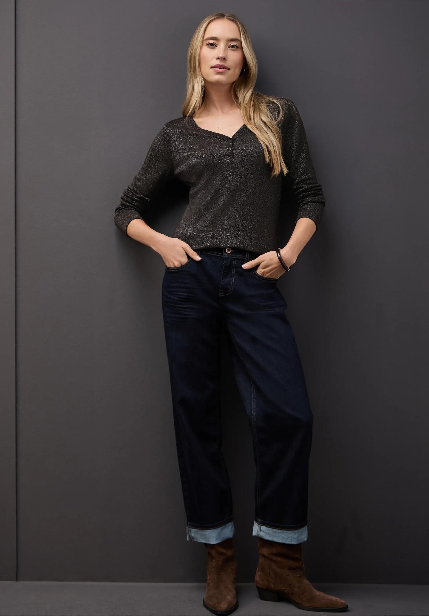 Street One trblietavé tričko s dlhým rukávom