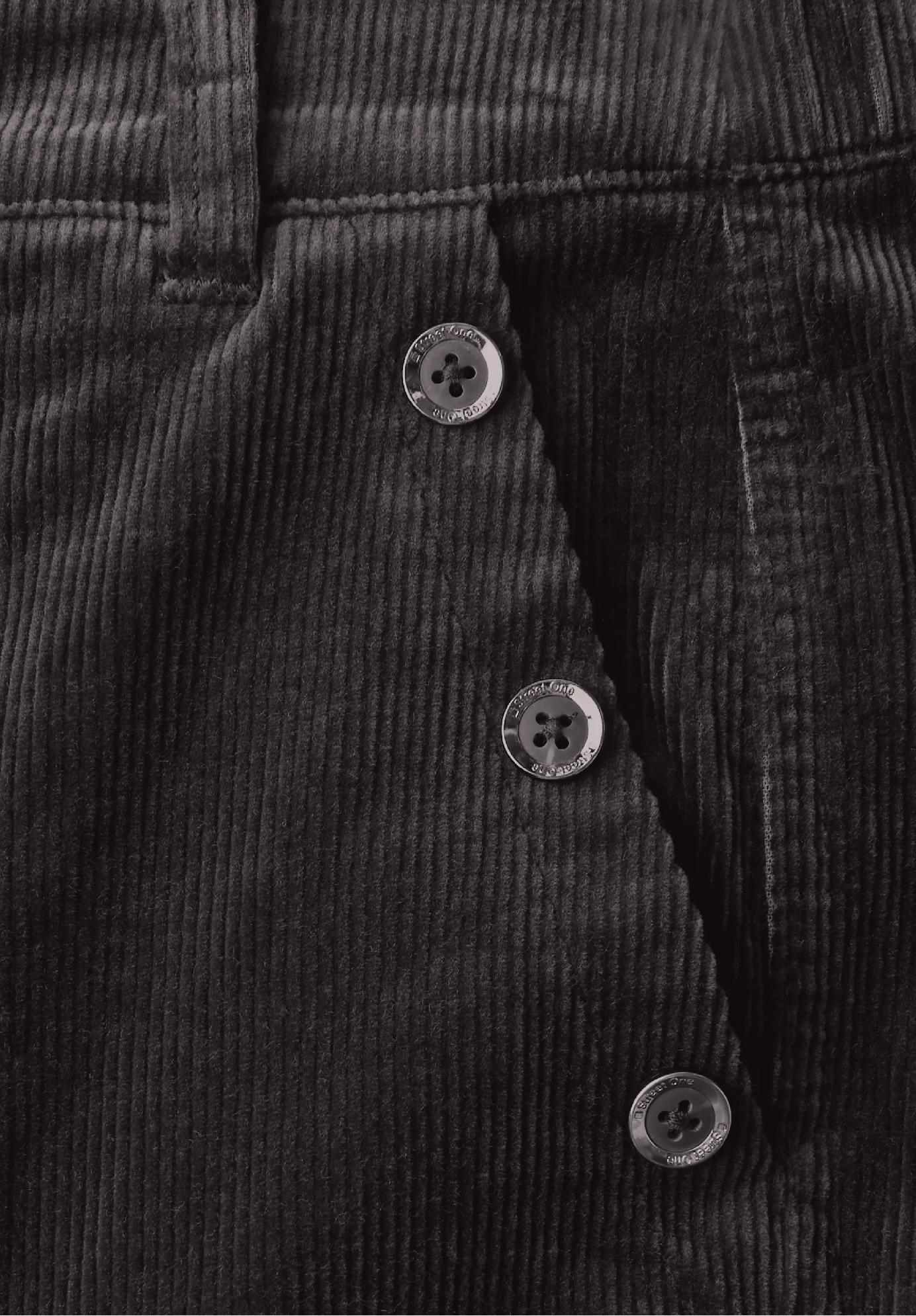 Street One rovné manšestrové nohavice, hne