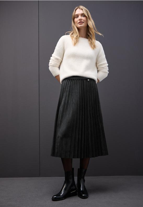 Street One velúrová skladaná sukňa