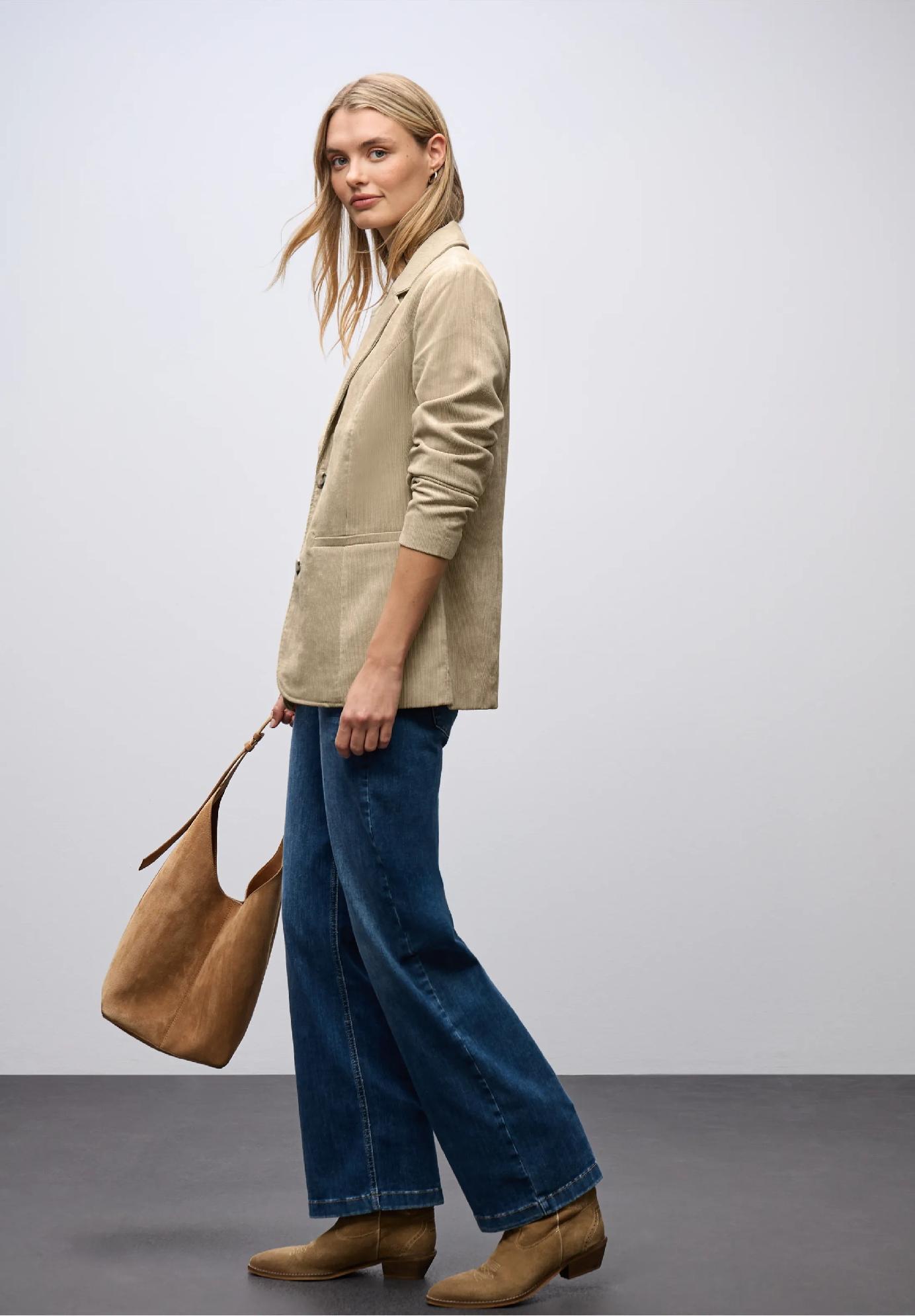 Street One dlhé manšestrové sako