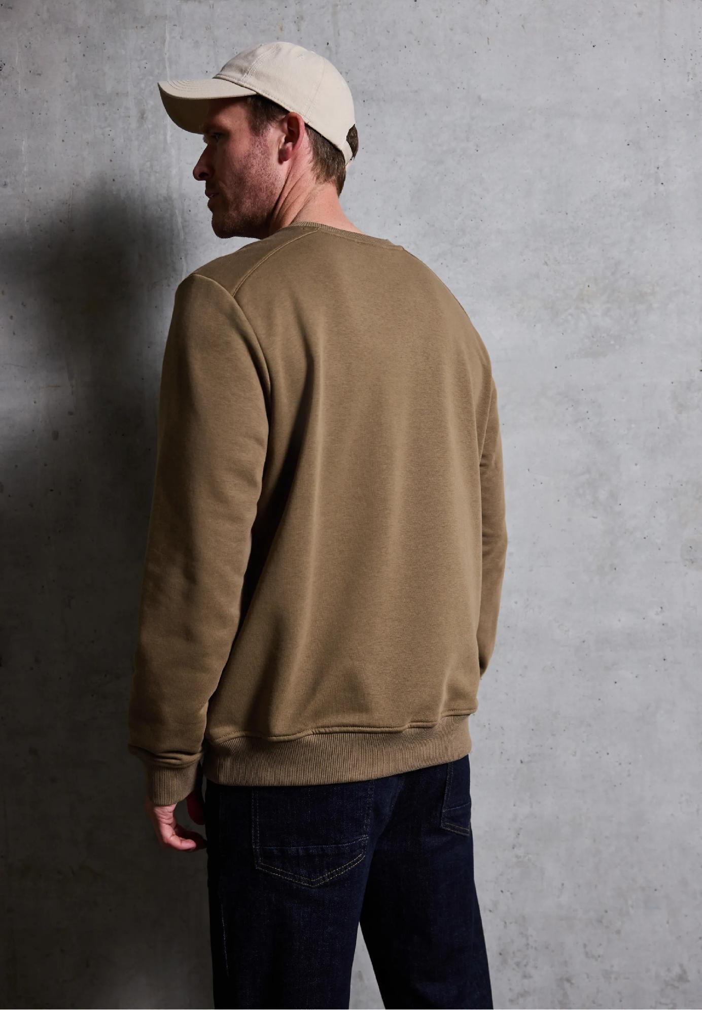 Street One MEN sveter s okrúhlym výstrihom a textúrou