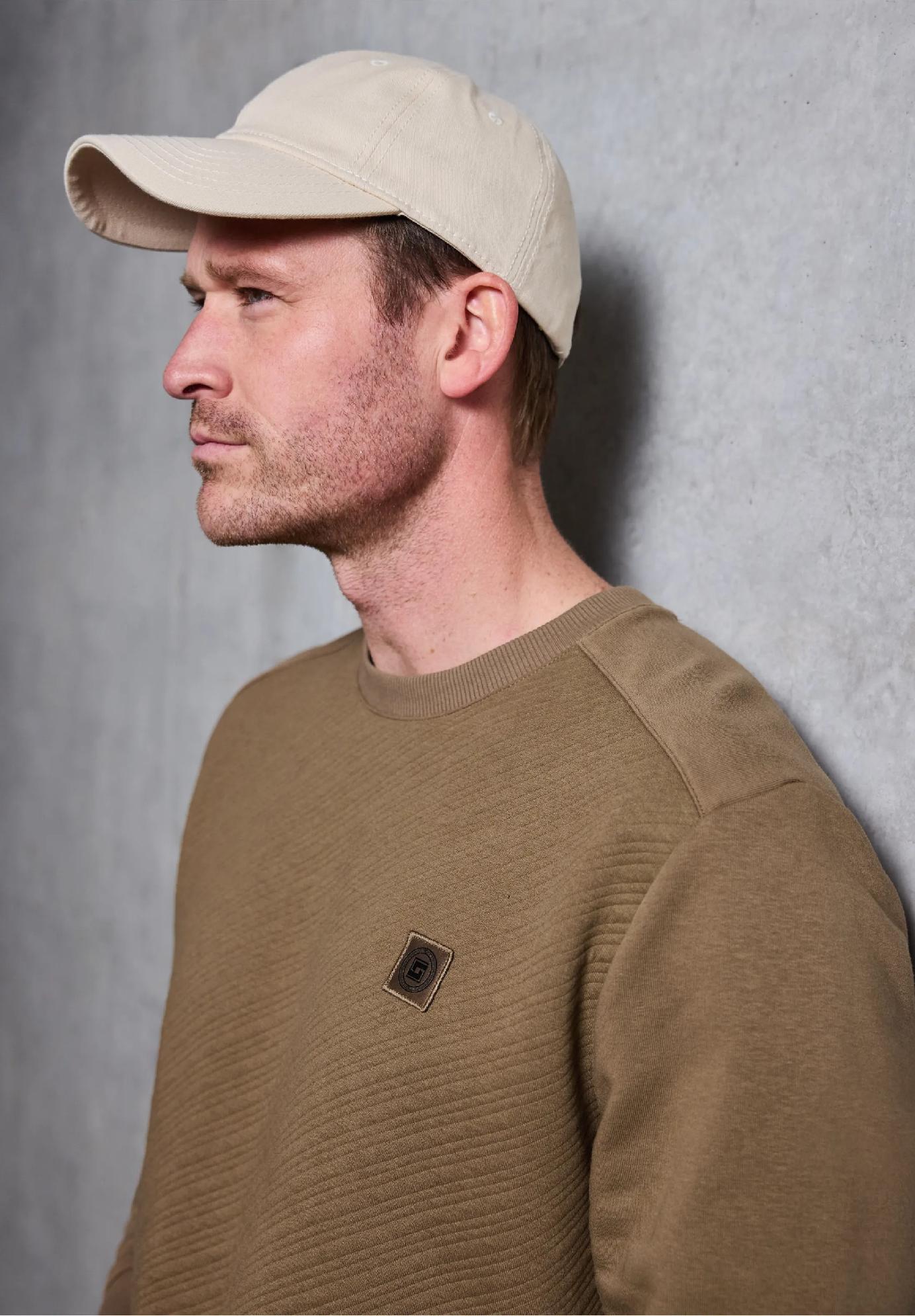 Street One MEN sveter s okrúhlym výstrihom a textúrou