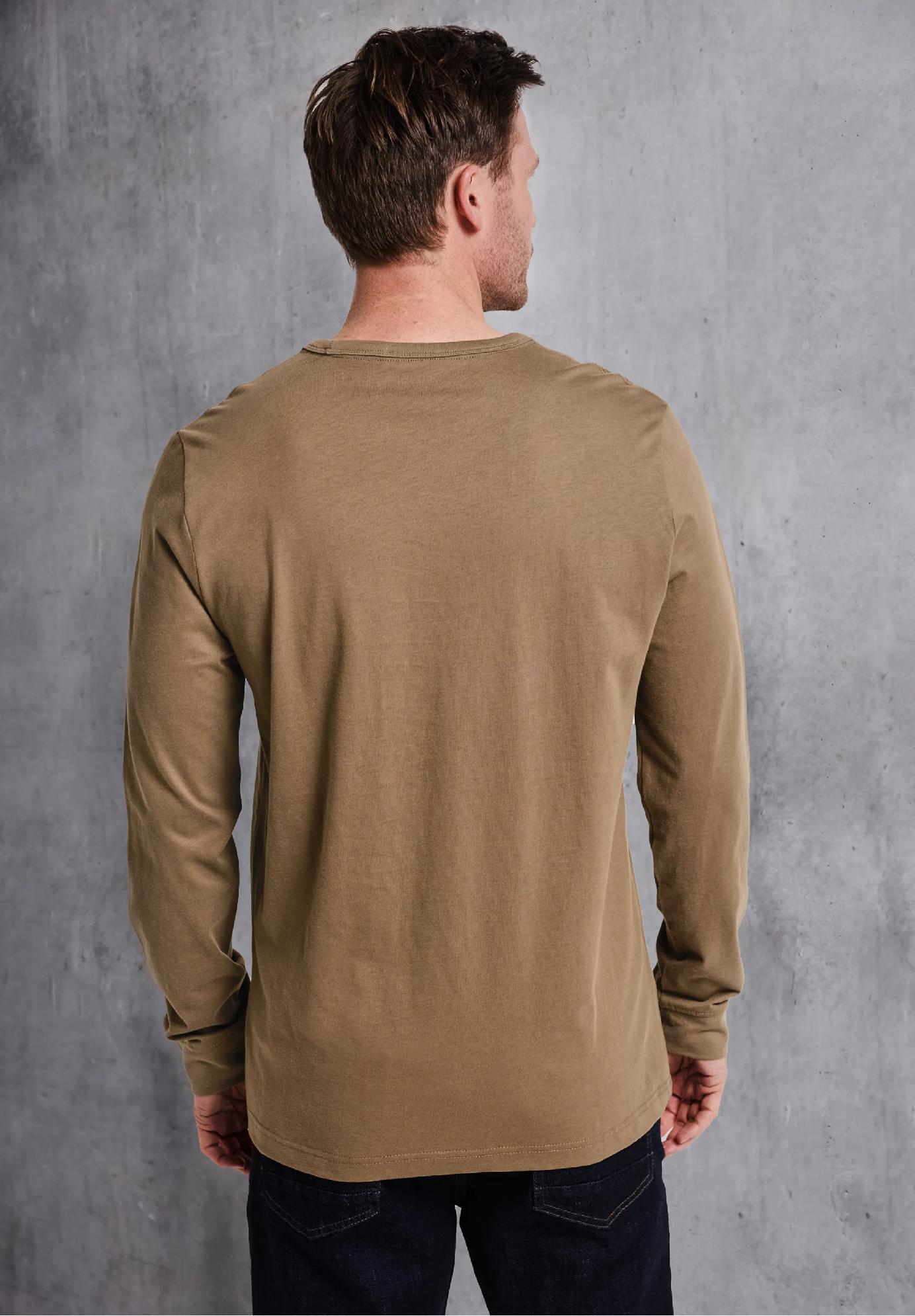 Street One MEN tričko s dlhým rukávom a jemným nápisom, hne