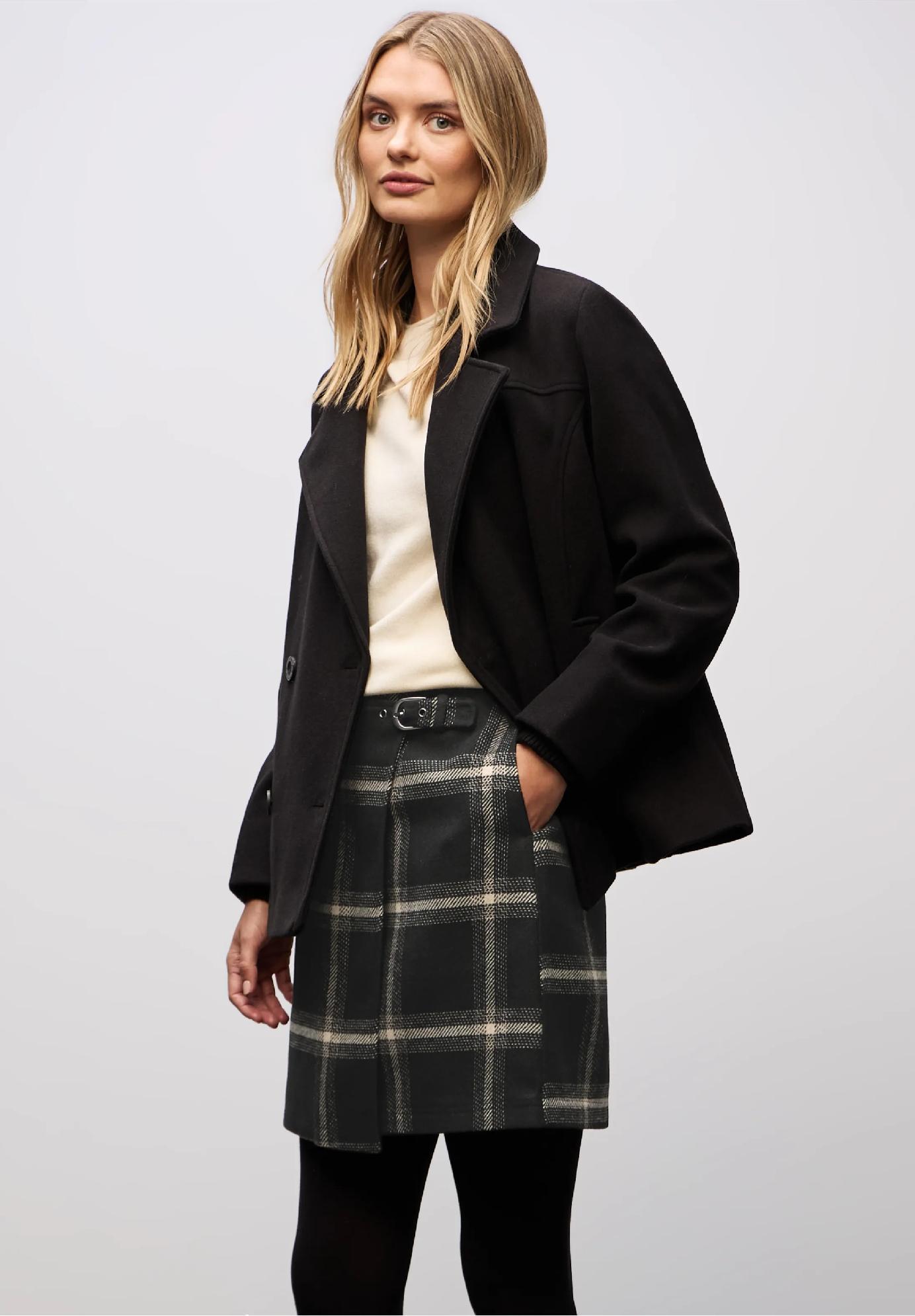 Street One karovaná zavinovacia sukňa