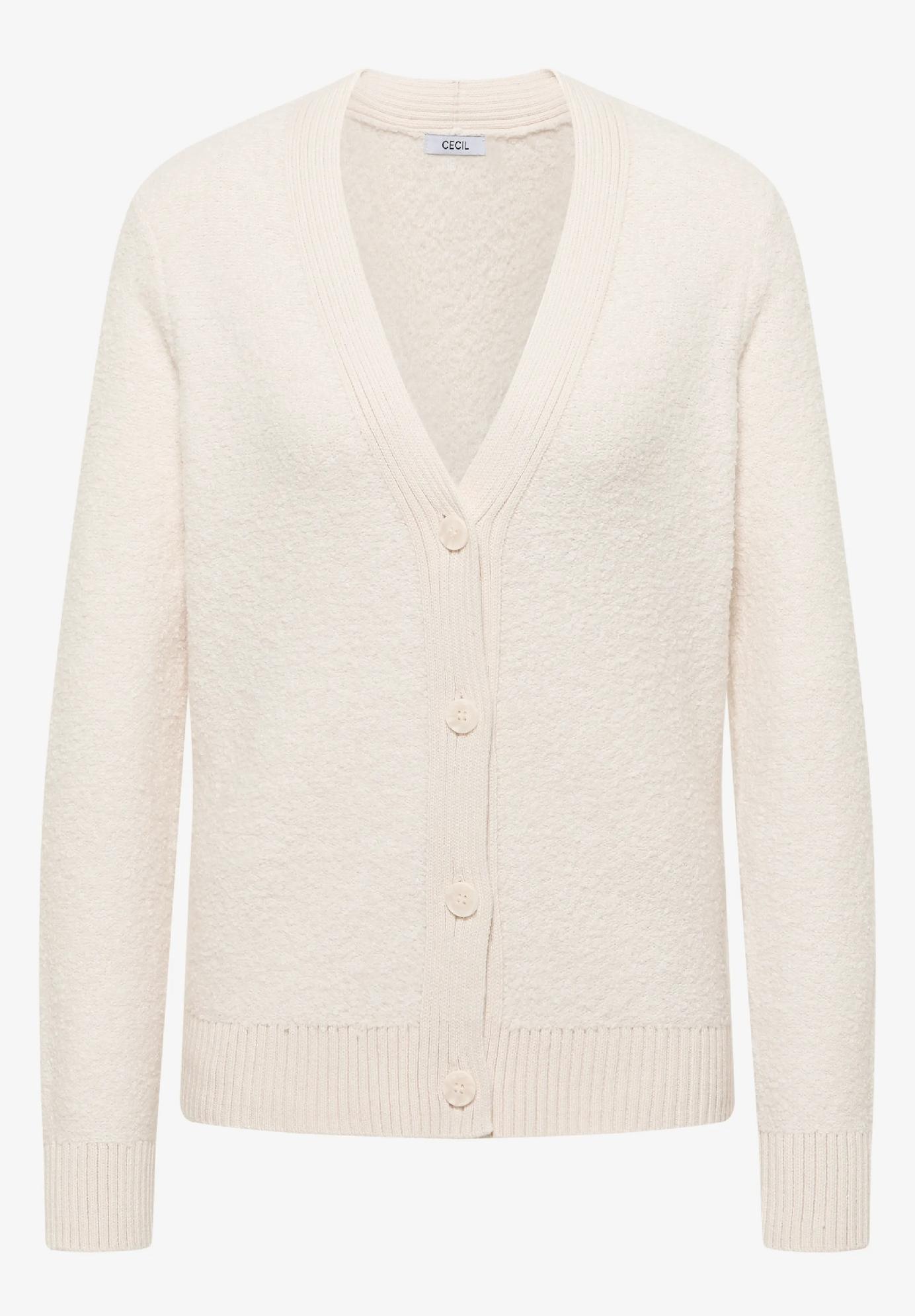 CECIL mäkký bouclé kardigan, bež
