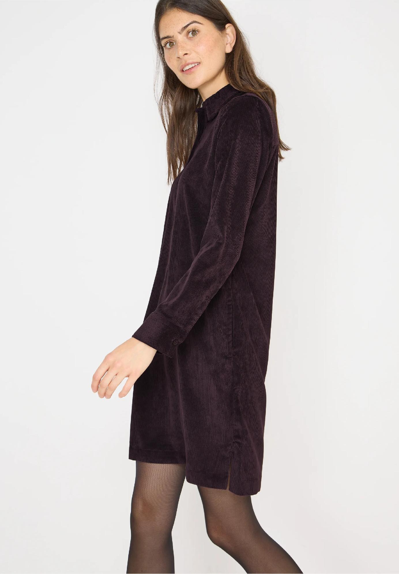 CECIL manšestrové jednofarebné šaty, bor