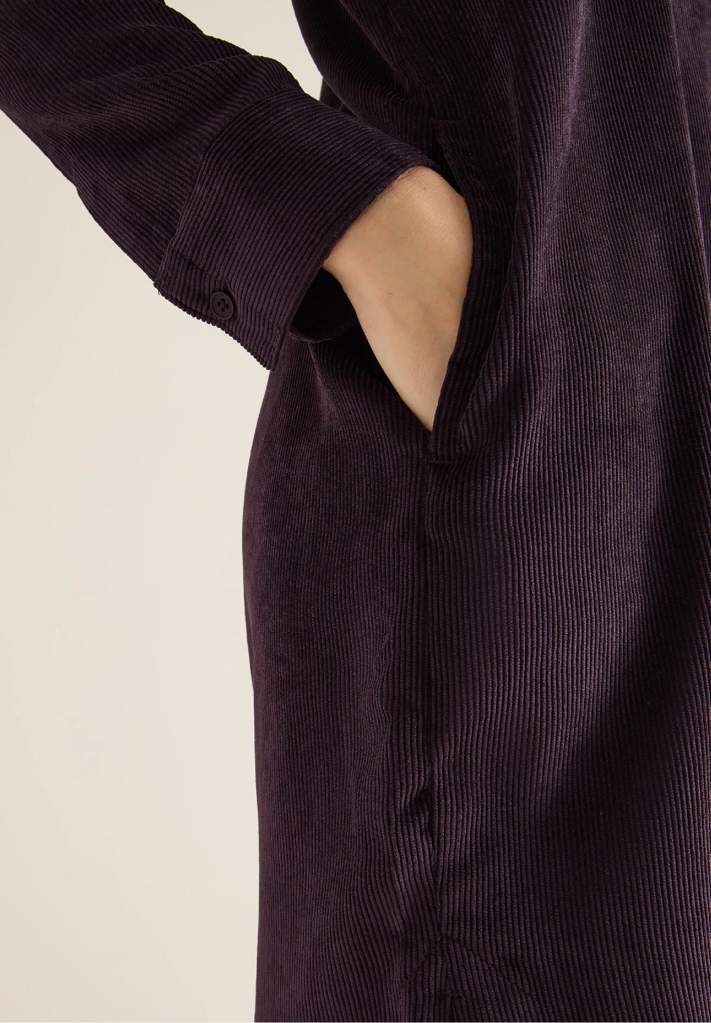 CECIL manšestrové jednofarebné šaty, bor