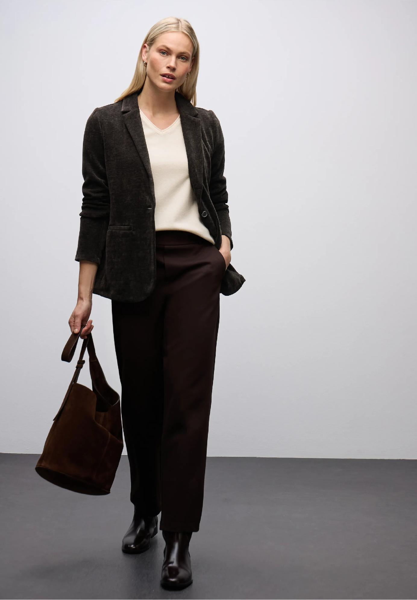 Street One ženilkové manšestrové sako