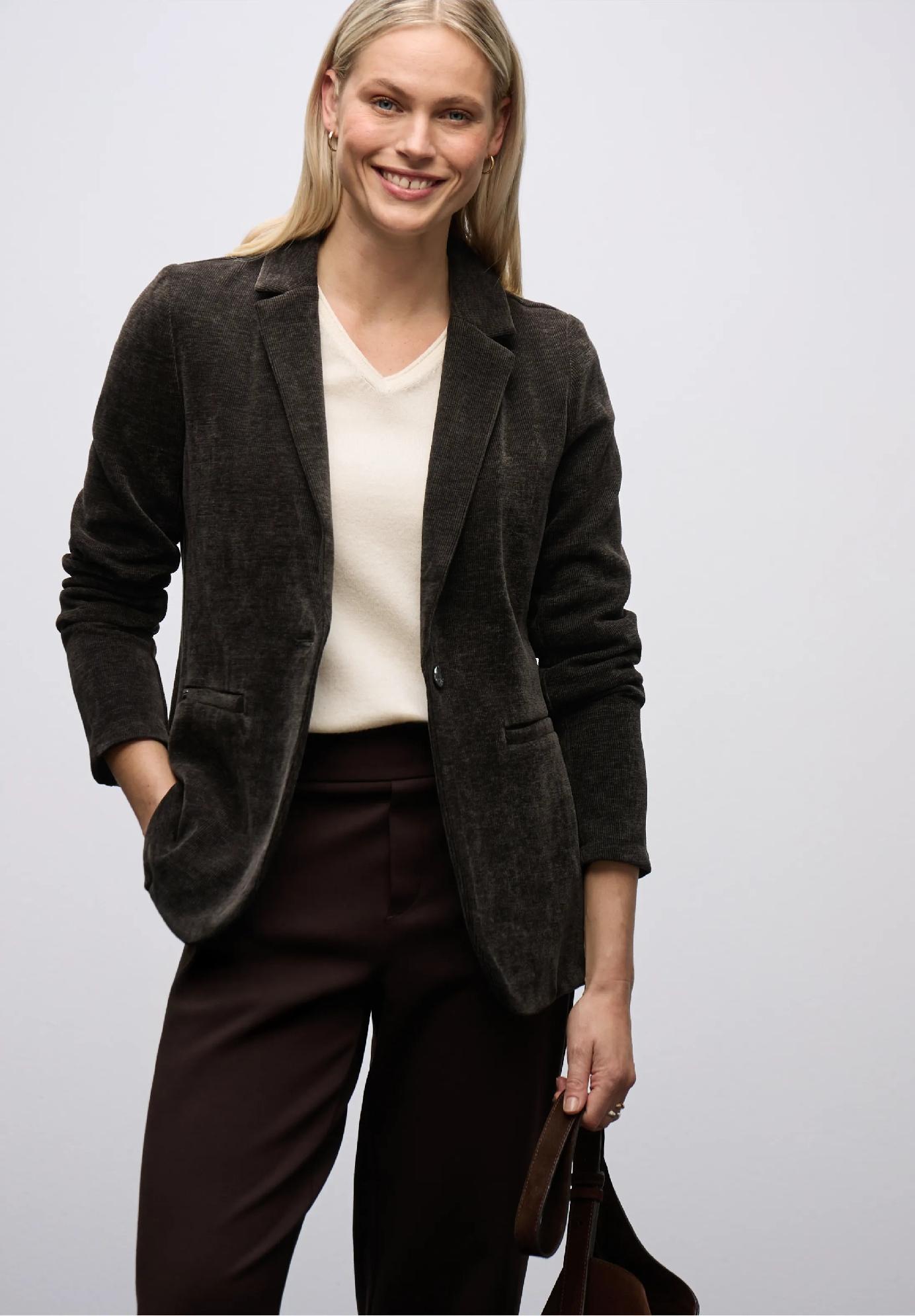 Street One ženilkové manšestrové sako