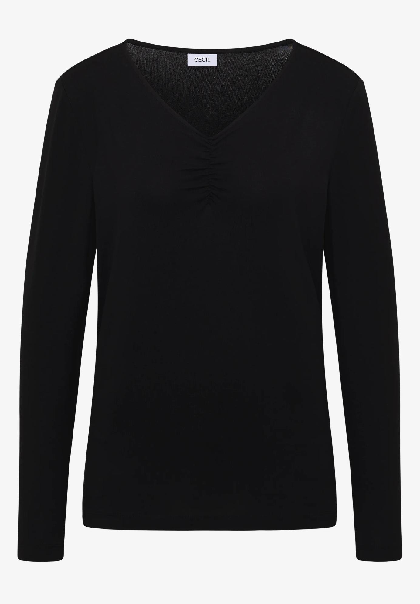 CECIL tričko s riasením, čie