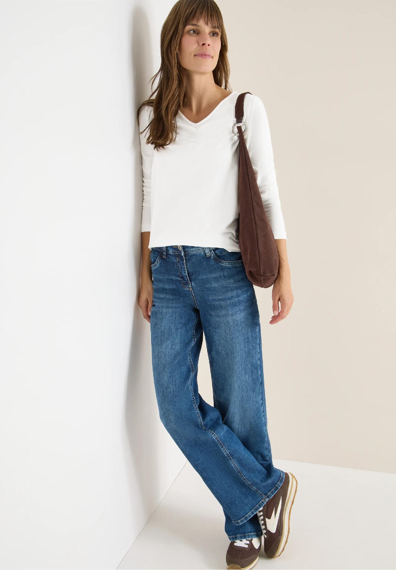 CECIL tričko s riasením, van