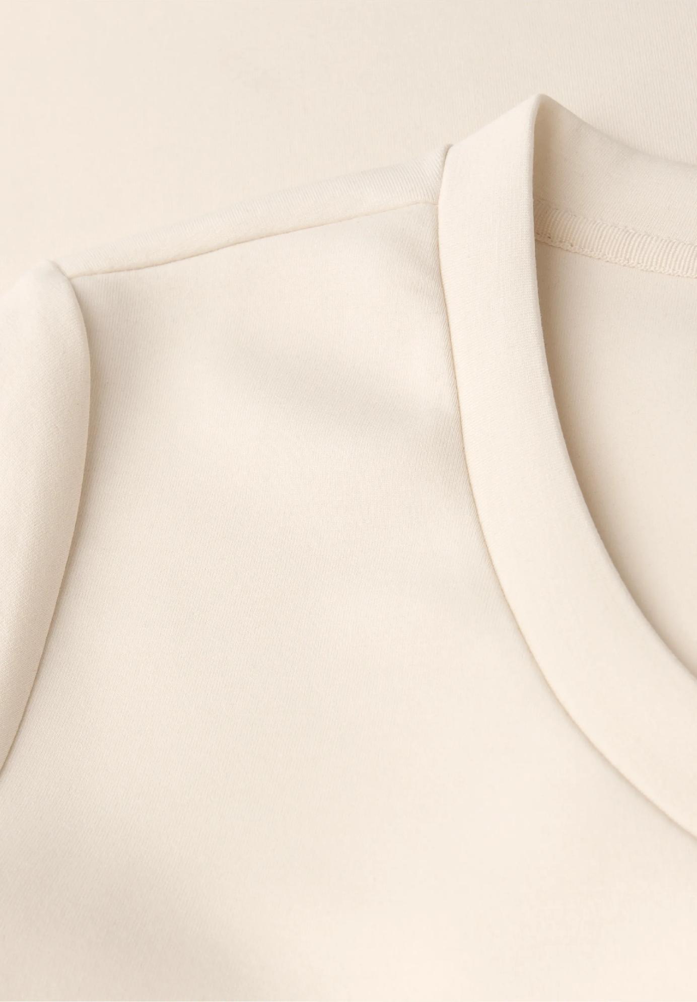 Street One tričko s hodvábnym vzhľadom, ecru