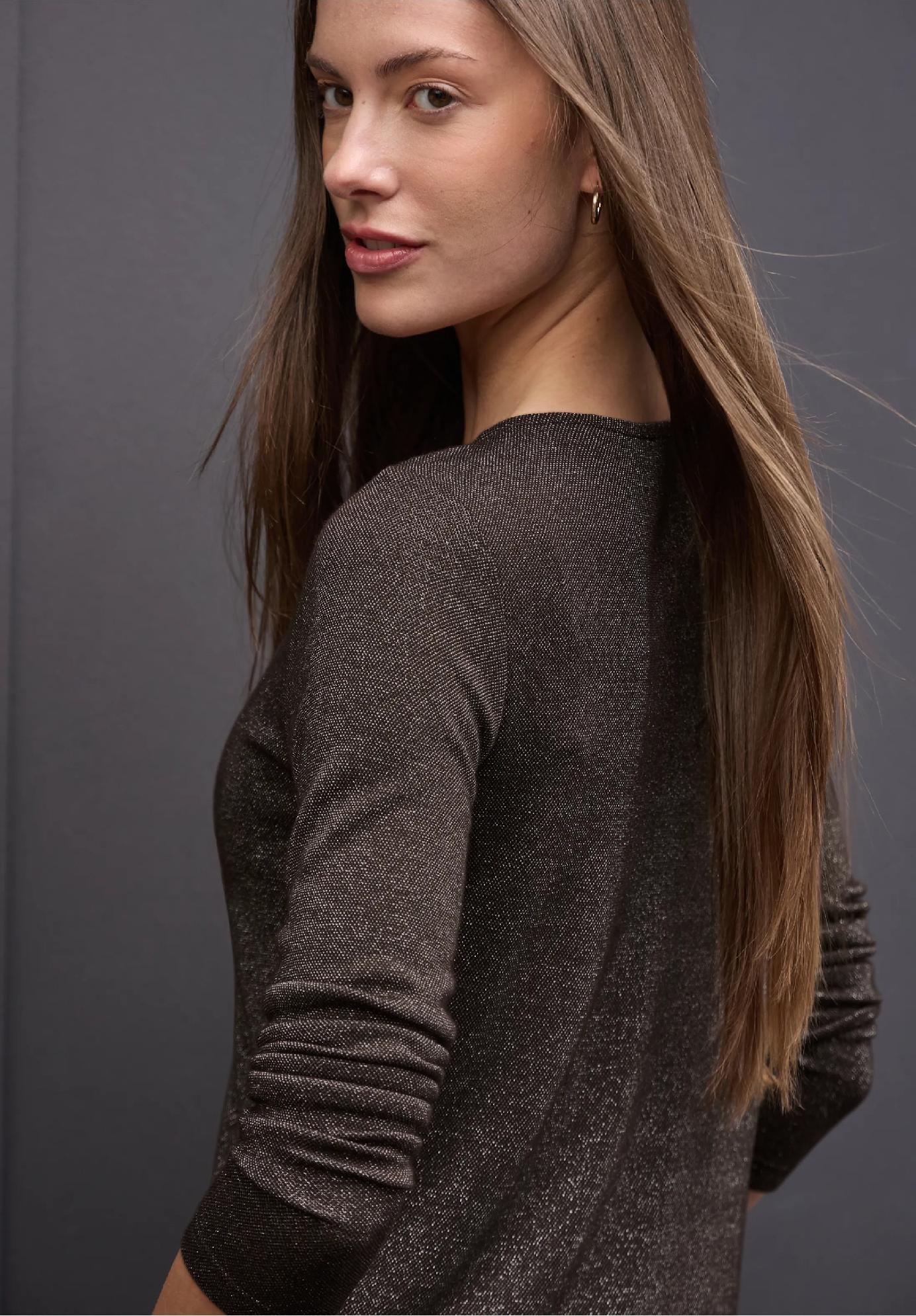 Street One trblietavé tričko s dlhým rukávom, hne