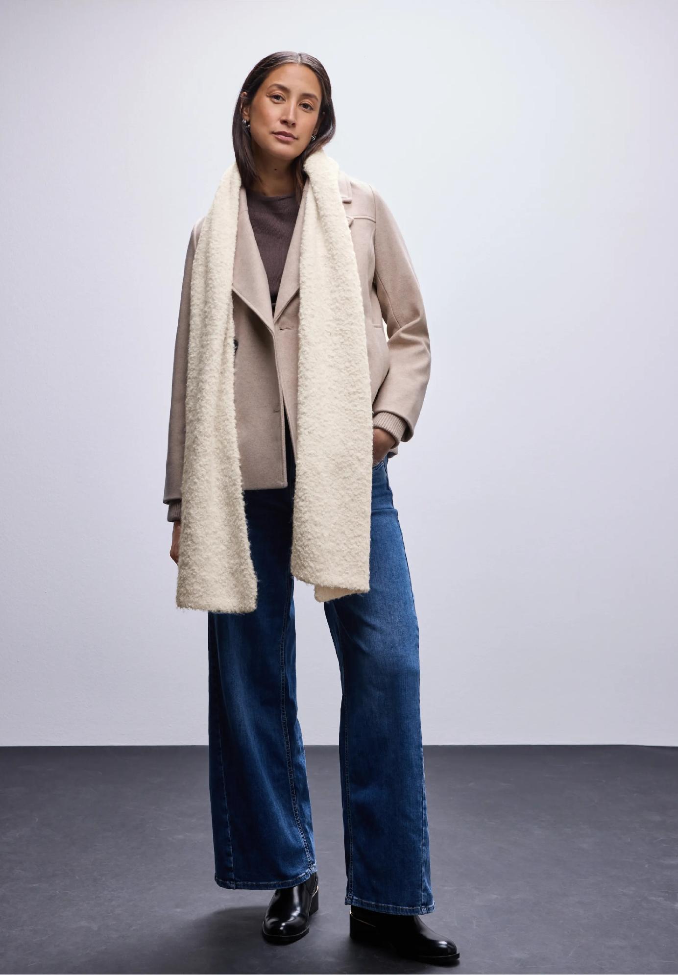 Street One dlhý buclé šál, ecr