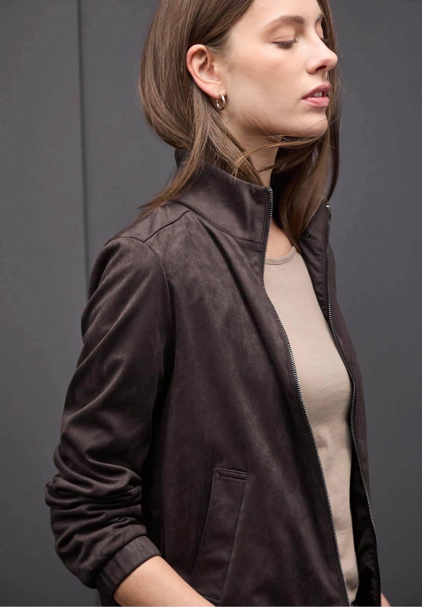 Street One krátka velúrová bunda, hne