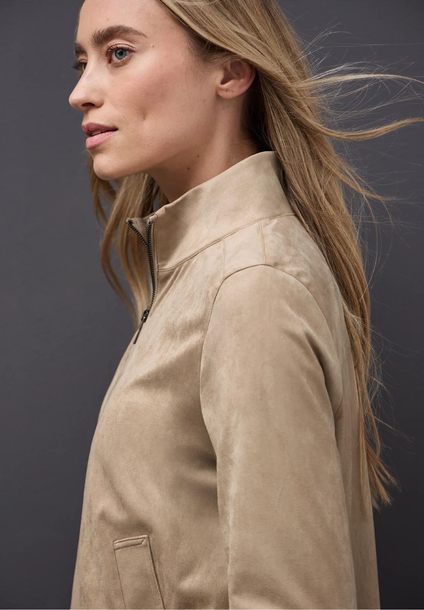 Street One krátka velúrová bunda, bež