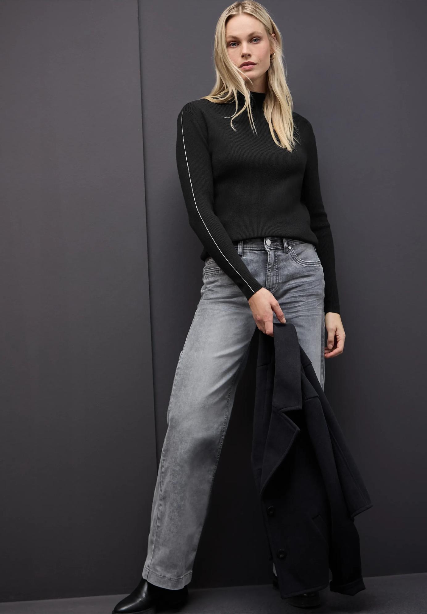 Street One rebrovaný sveter, čie