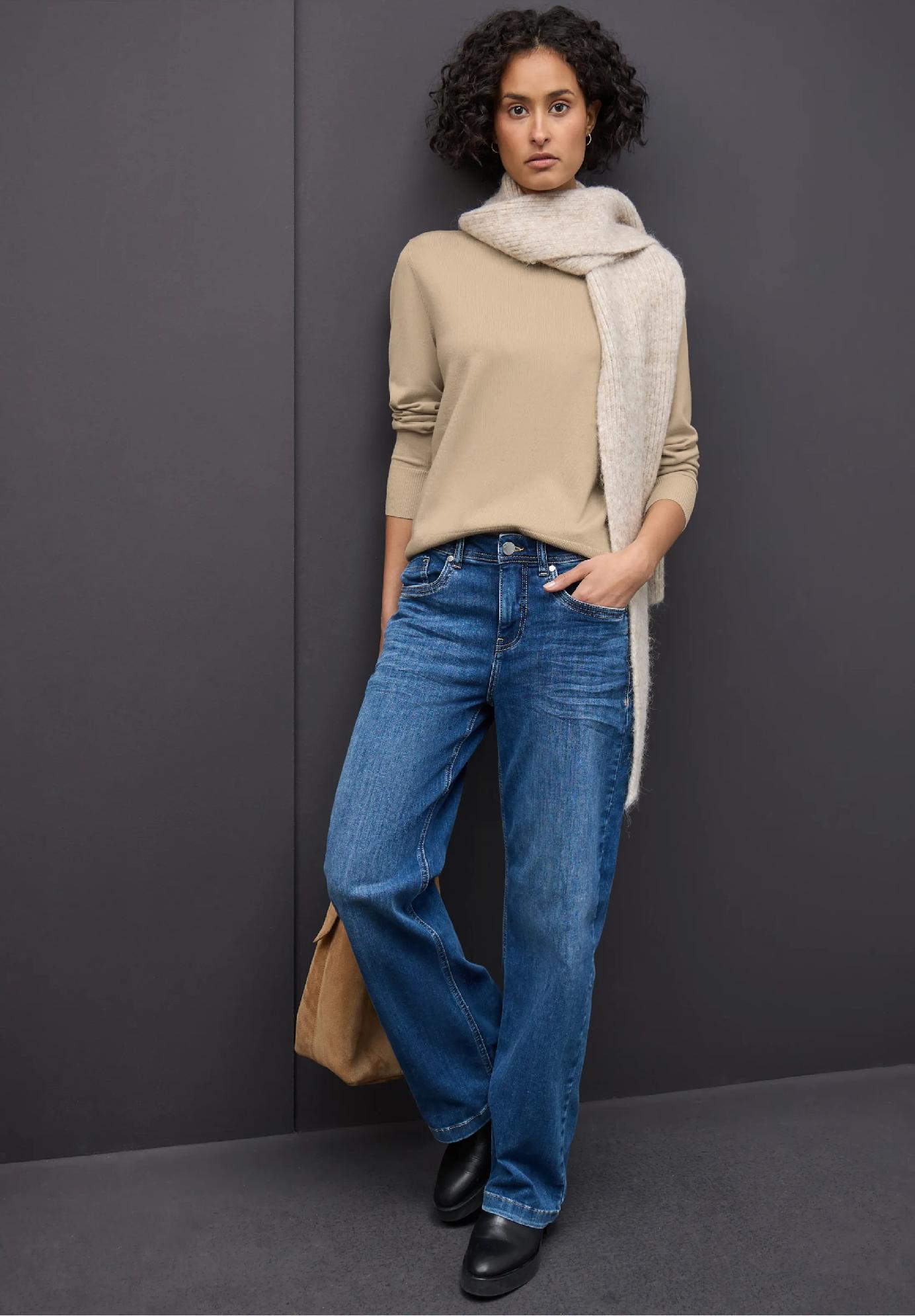 Street One sveter s rolákom, bež