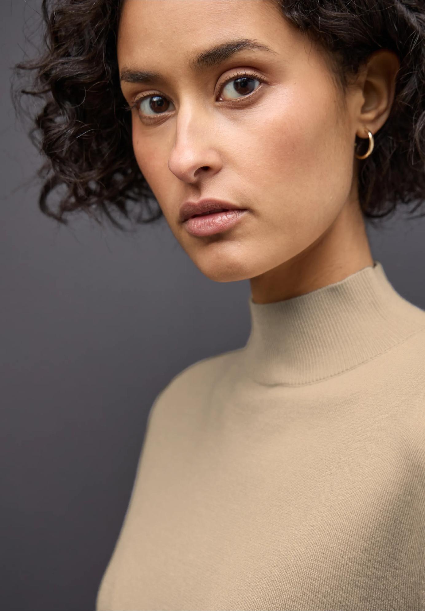 Street One sveter s rolákom, bež