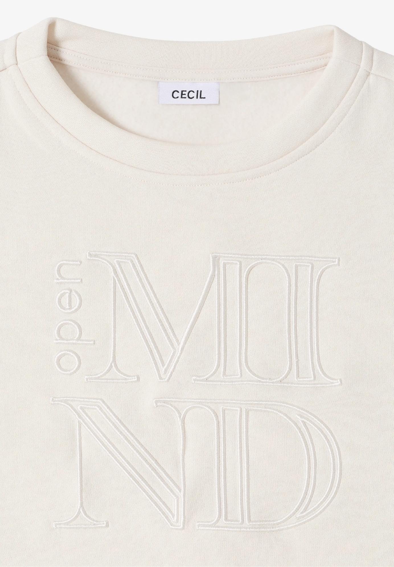 CECIL mikina s výšivkou, bež