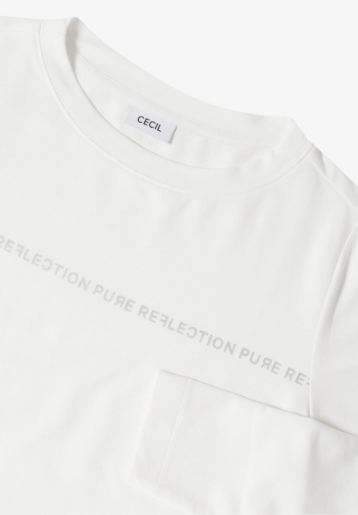 CECIL tričko s dlhým rukávom a nápisom, van