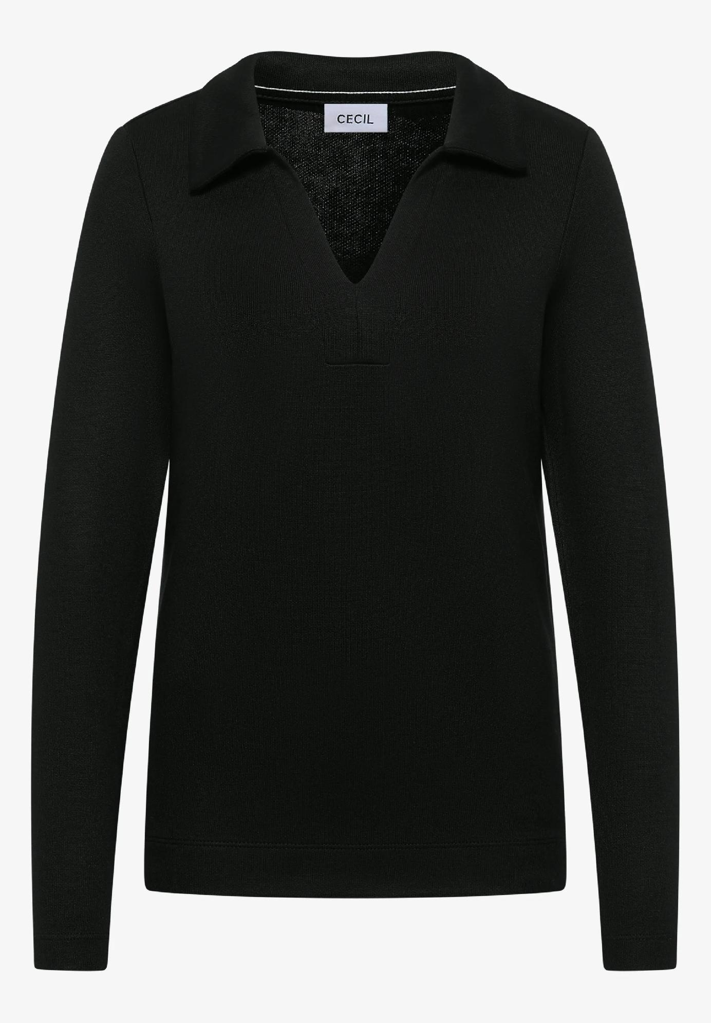 CECIL polo tričko s pleteným vzhľadom