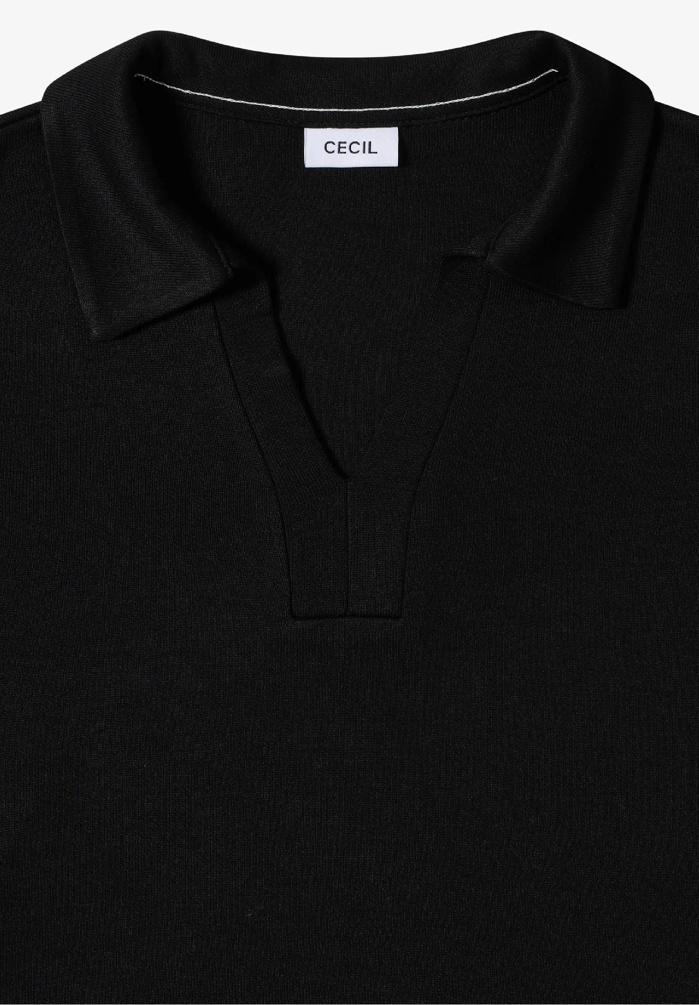 CECIL polo tričko s pleteným vzhľadom