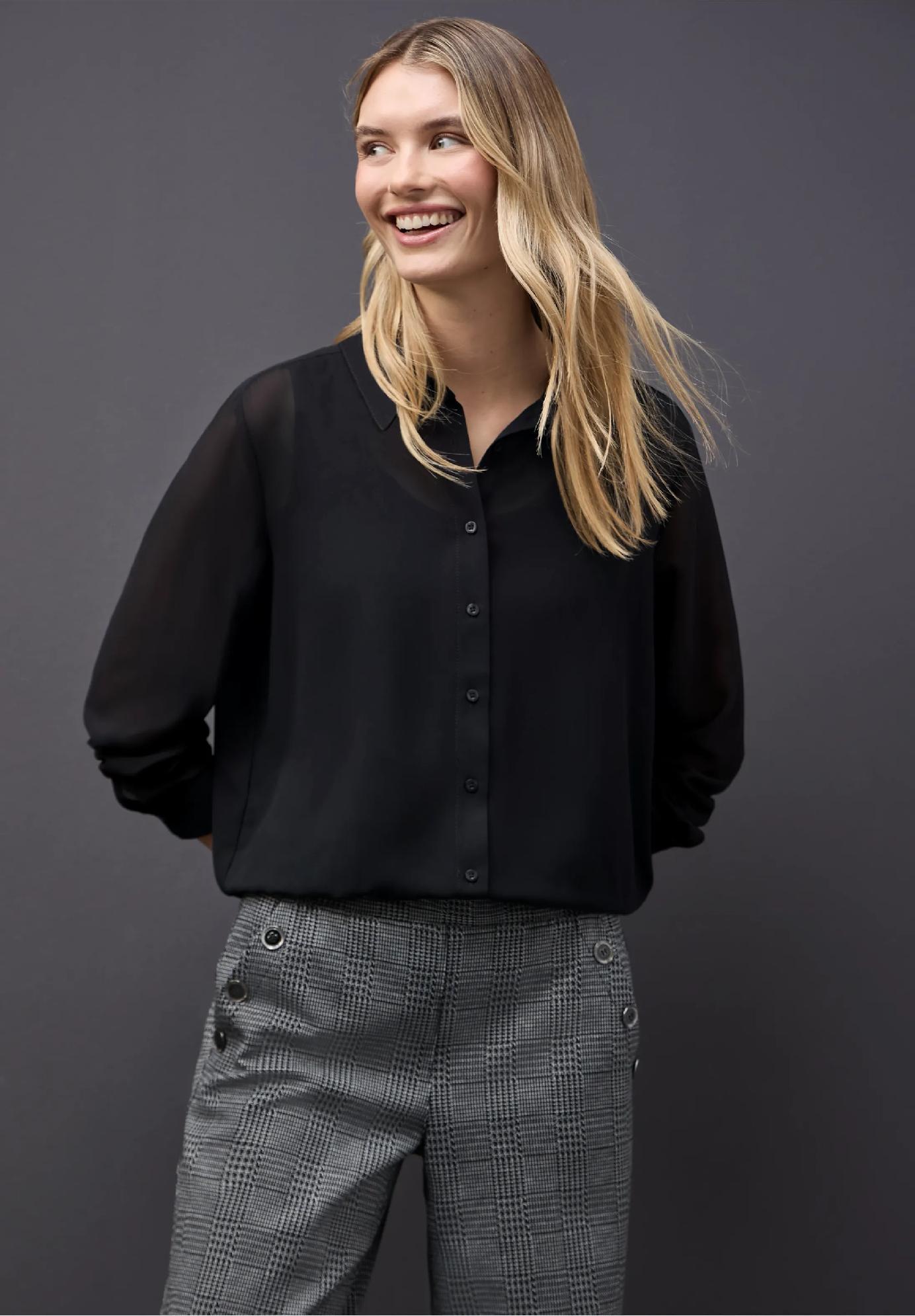 Street One šifónová košeľová blúzka