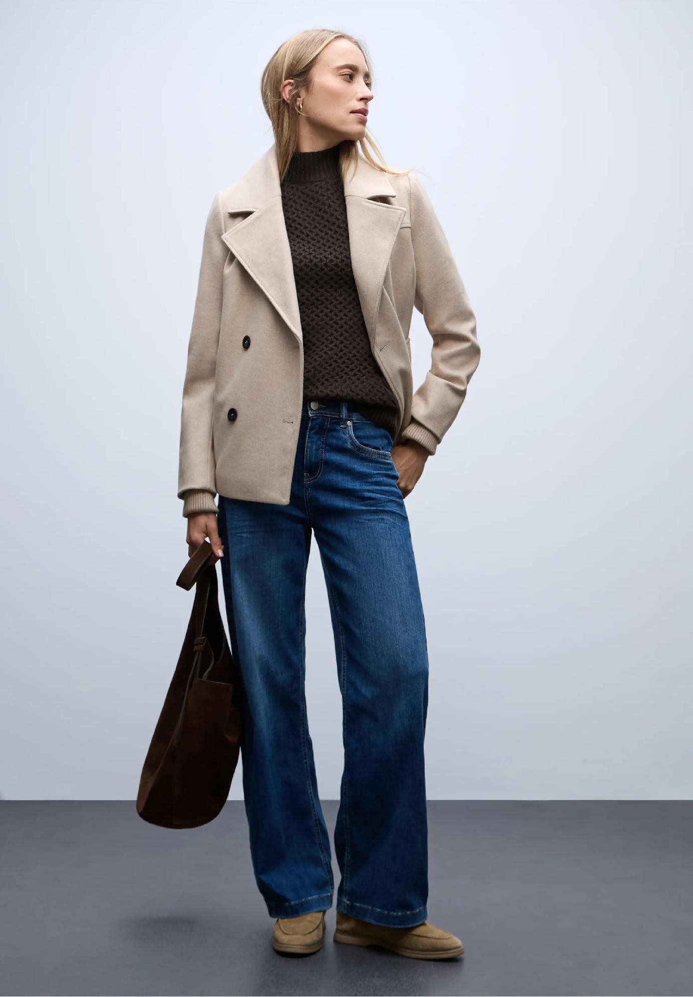 Street One sveter s pleteným vzorom, hne