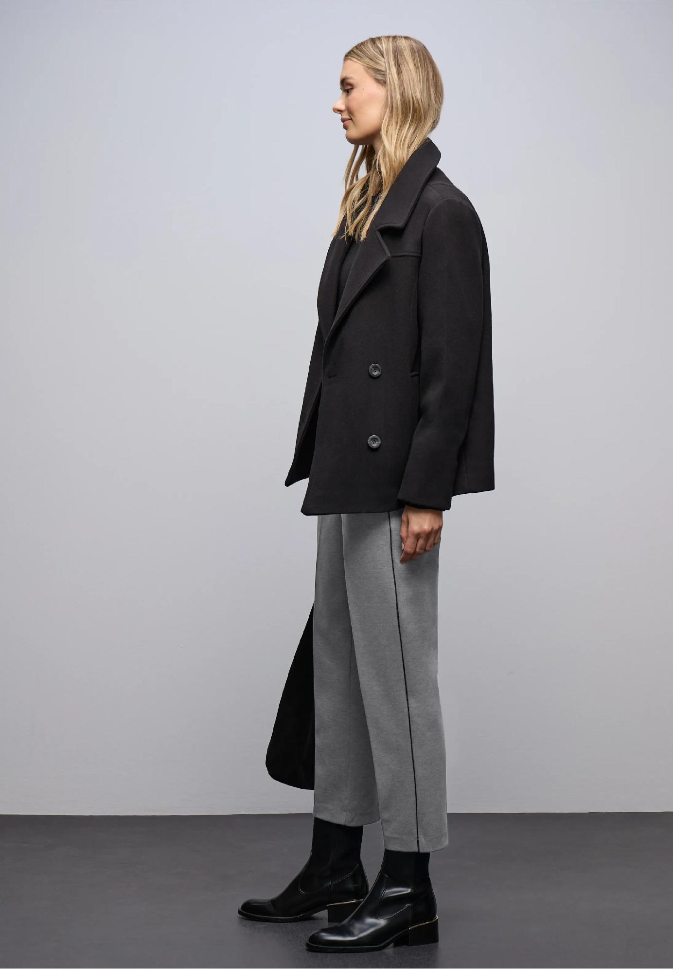 Street One melanžové chino nohavice s páskou