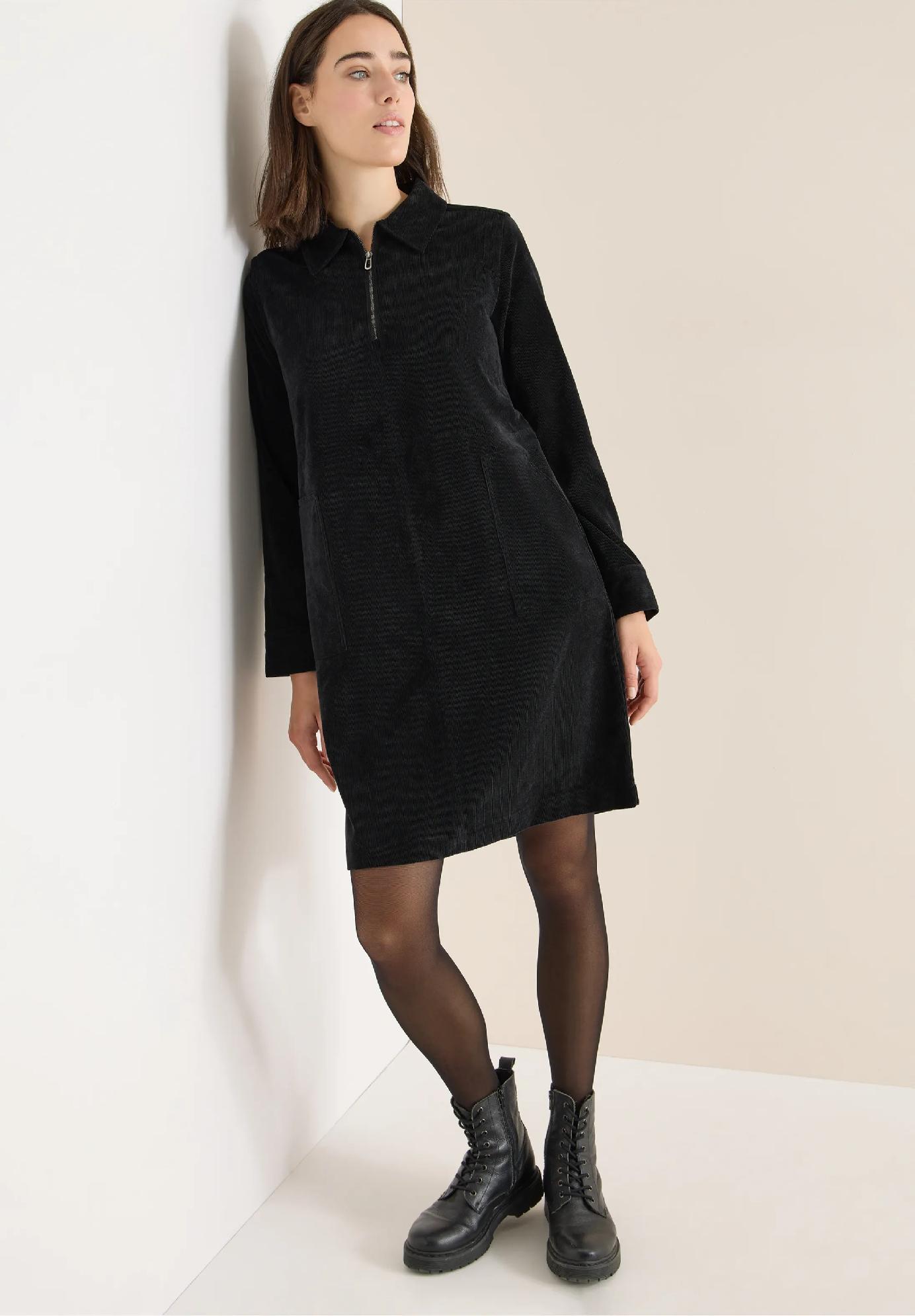 CECIL manšestrové šaty so zipsom