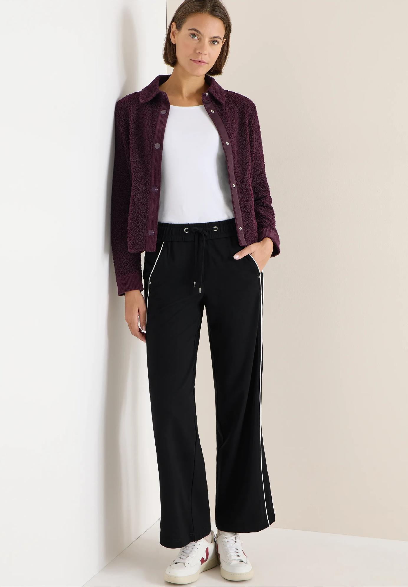 CECIL široké nohavice s páskou NEELE, čie