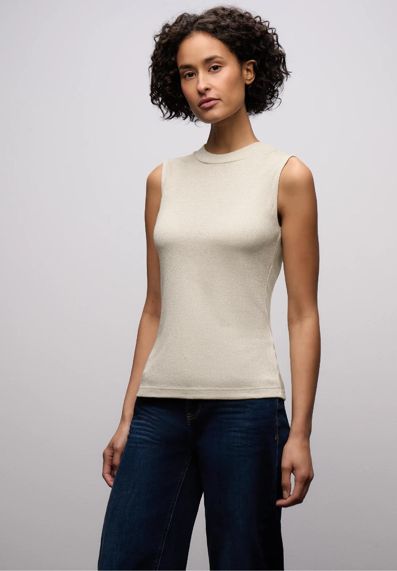 Street One trblietavý top, ecr