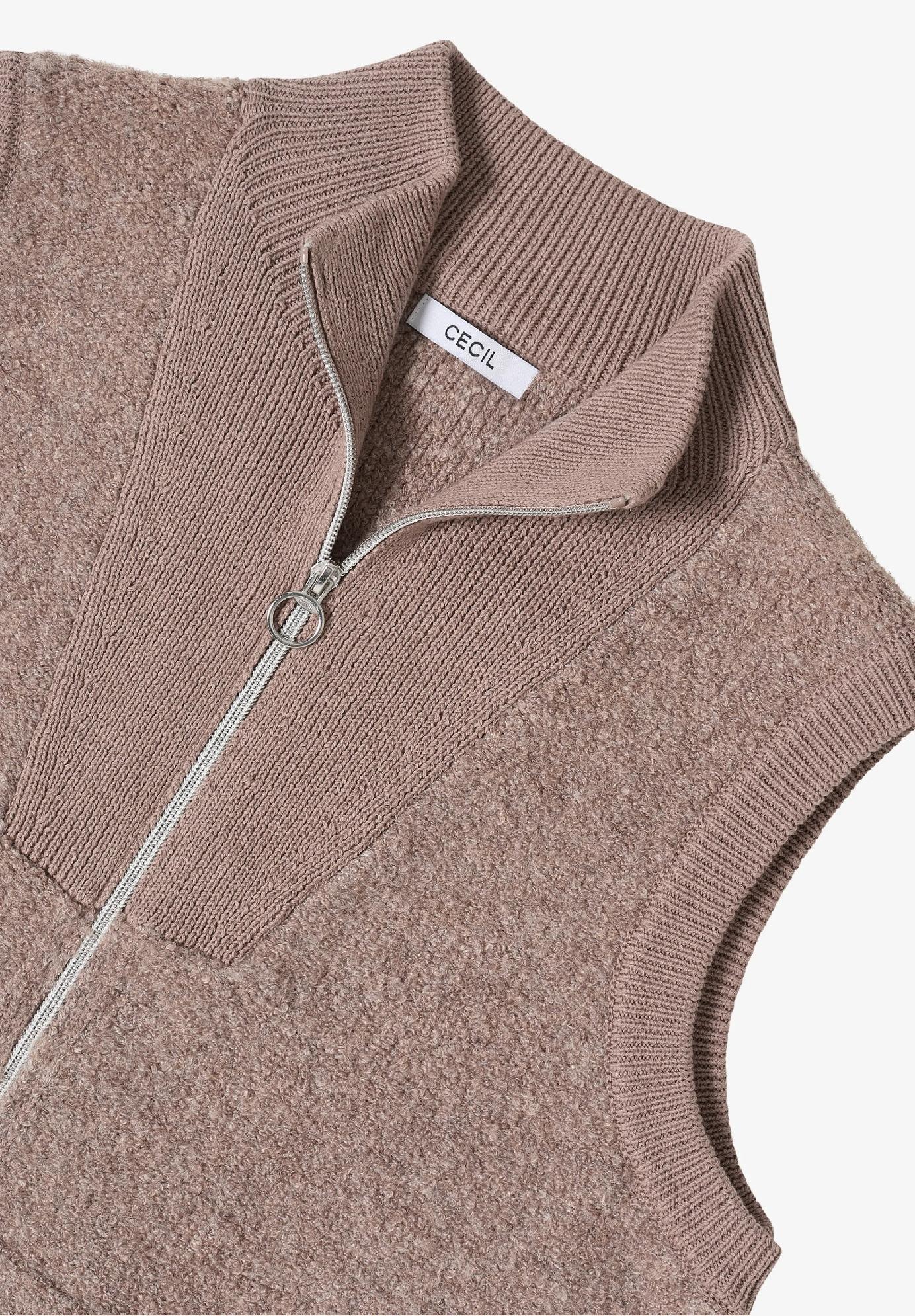 CECIL mäkká vesta z buklé