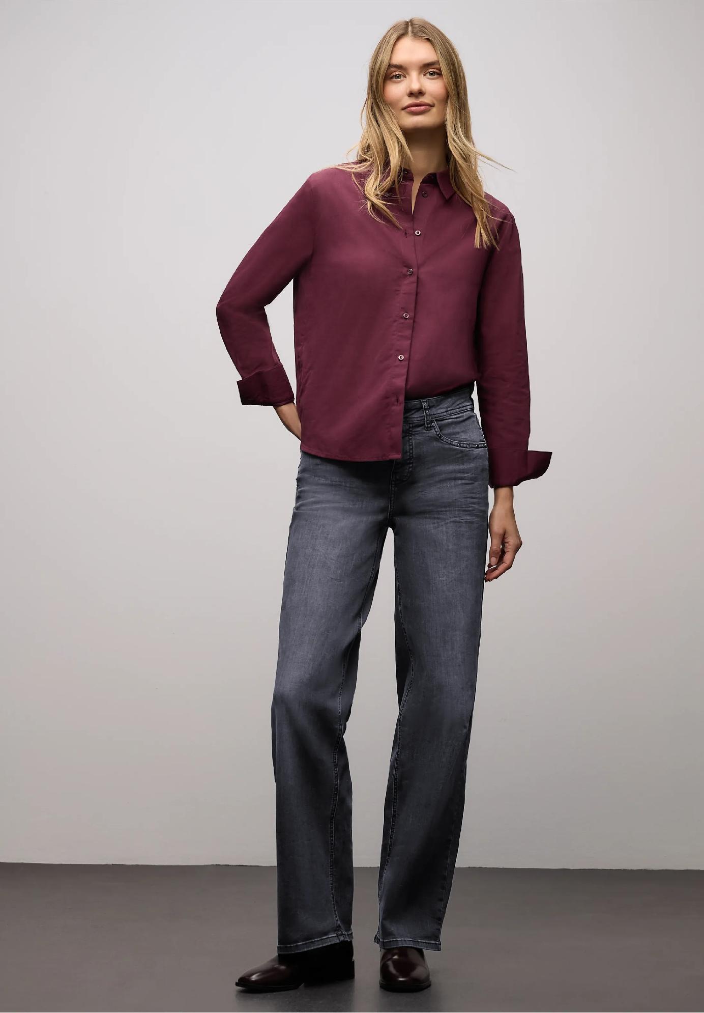 Street One široké džínsy, sivé