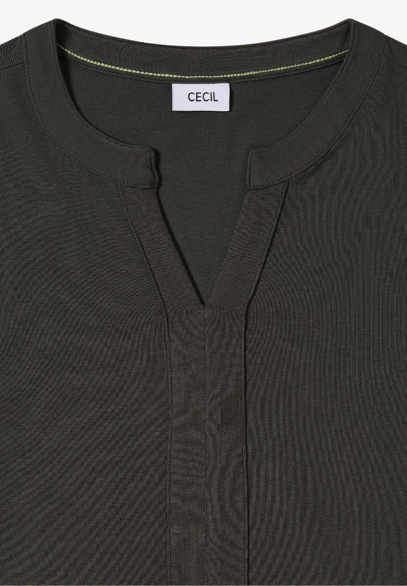 CECIL tričko v tunicovom štýle, kaki